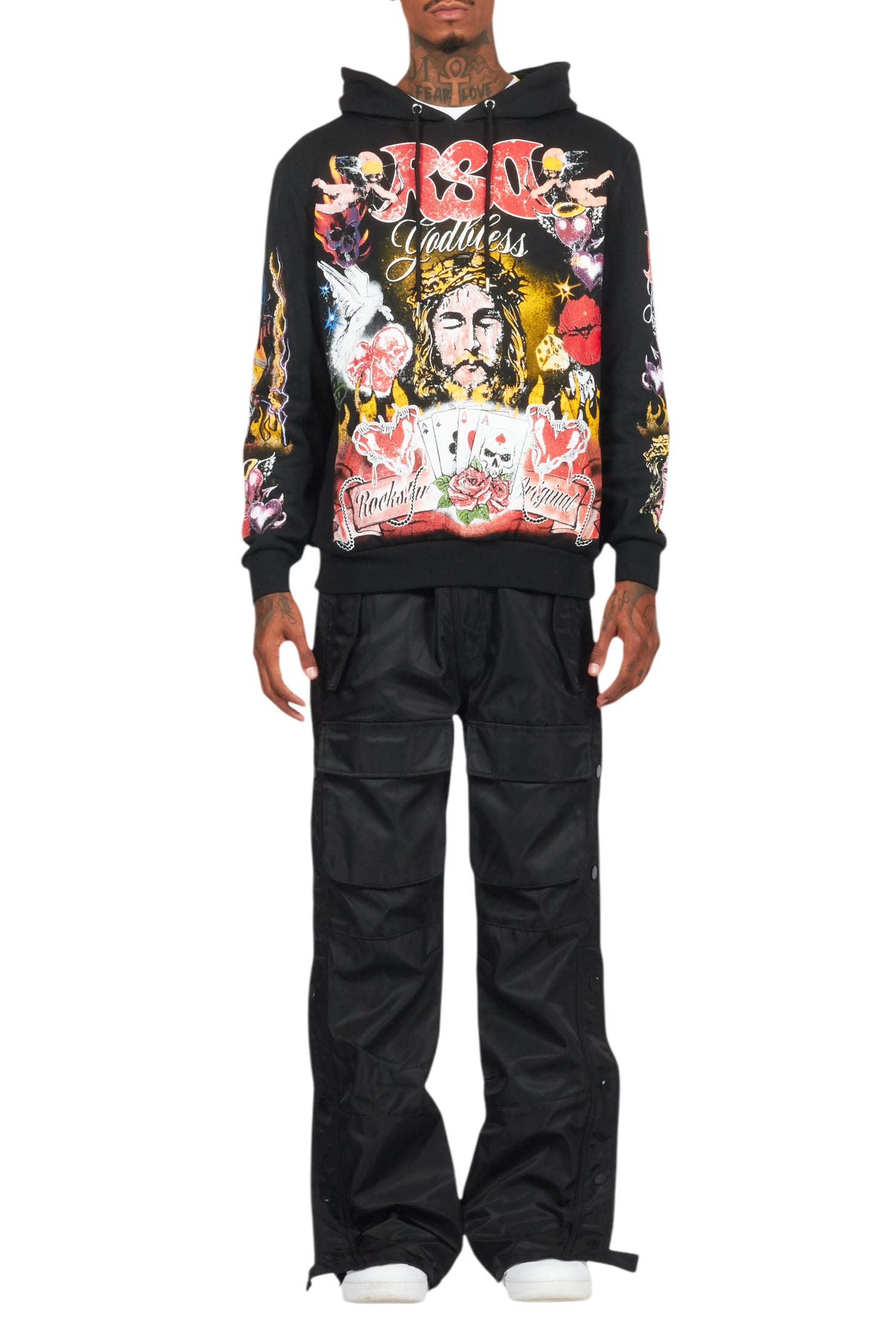 Yuri Black Nylon Pants