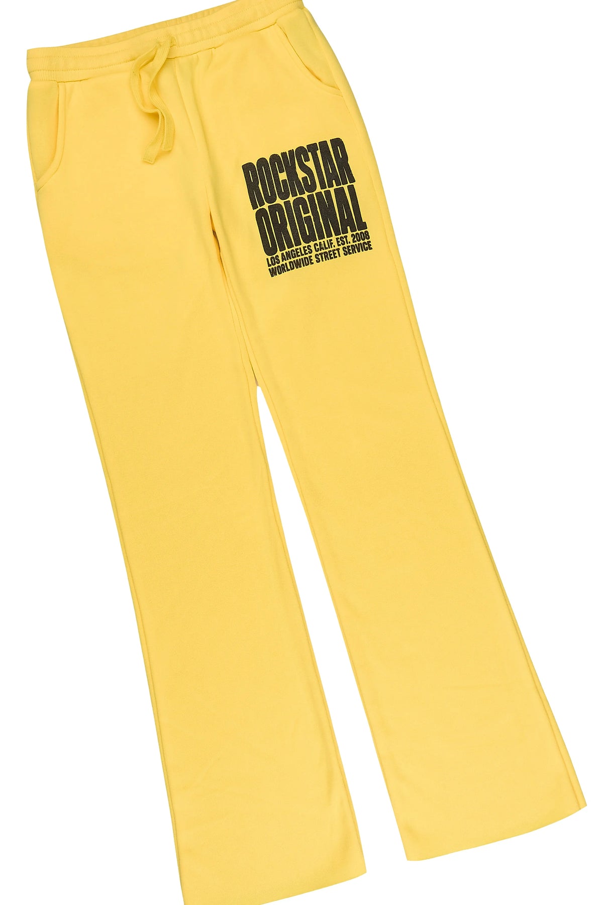 Boys Silt Yellow/Black Hoodie Stacked Track Set