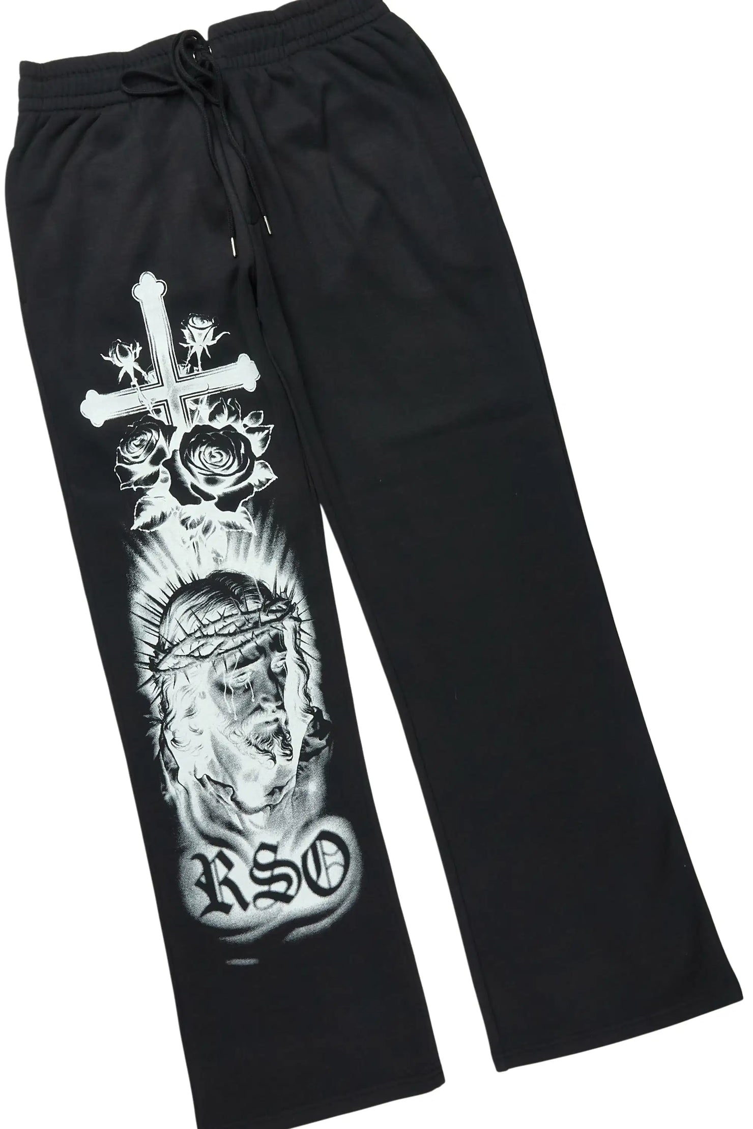 Blasted Black/White Hoodie/Baggy Pant Track Set