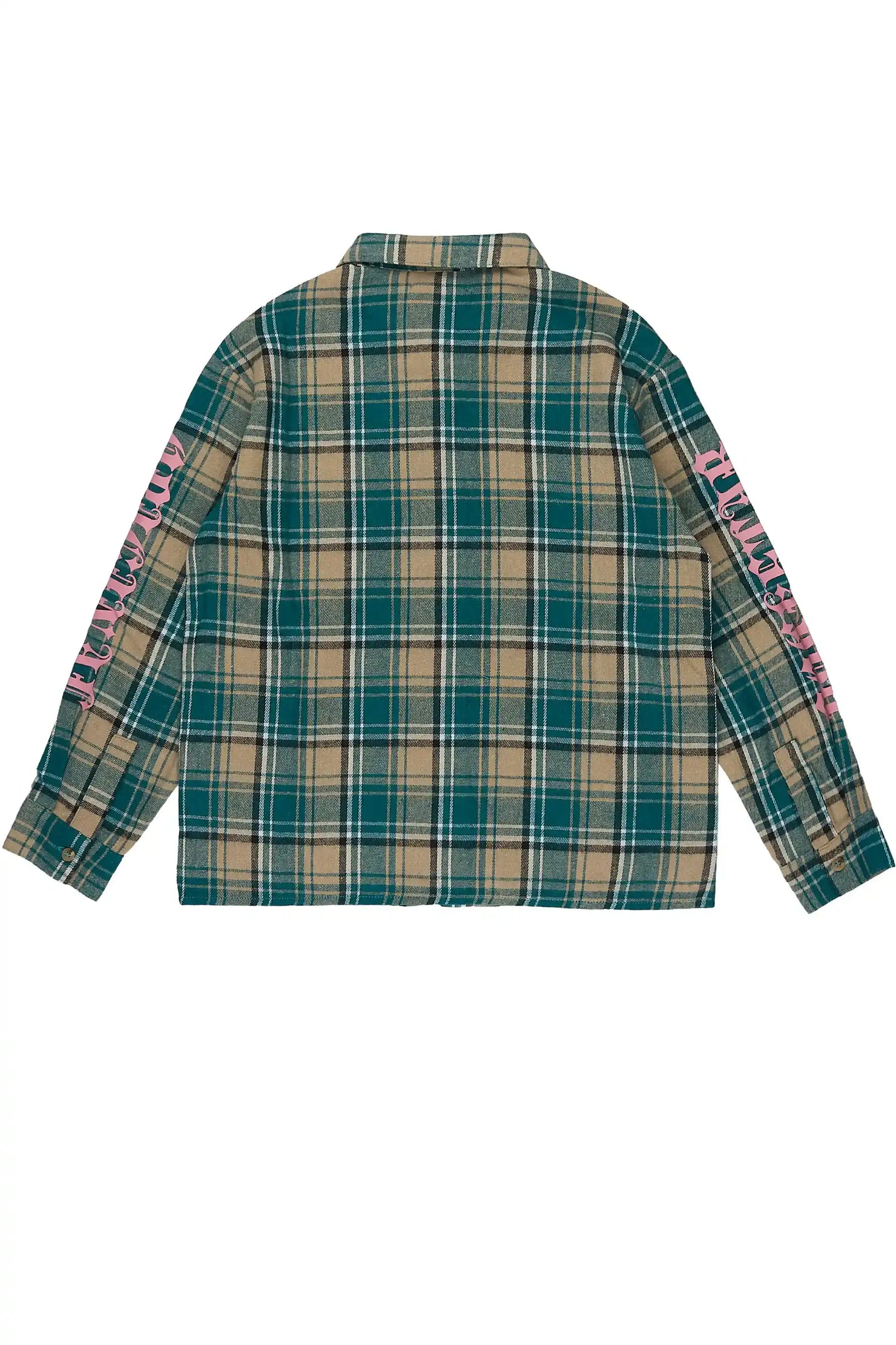 Girls Helder Green Flannel Shirt