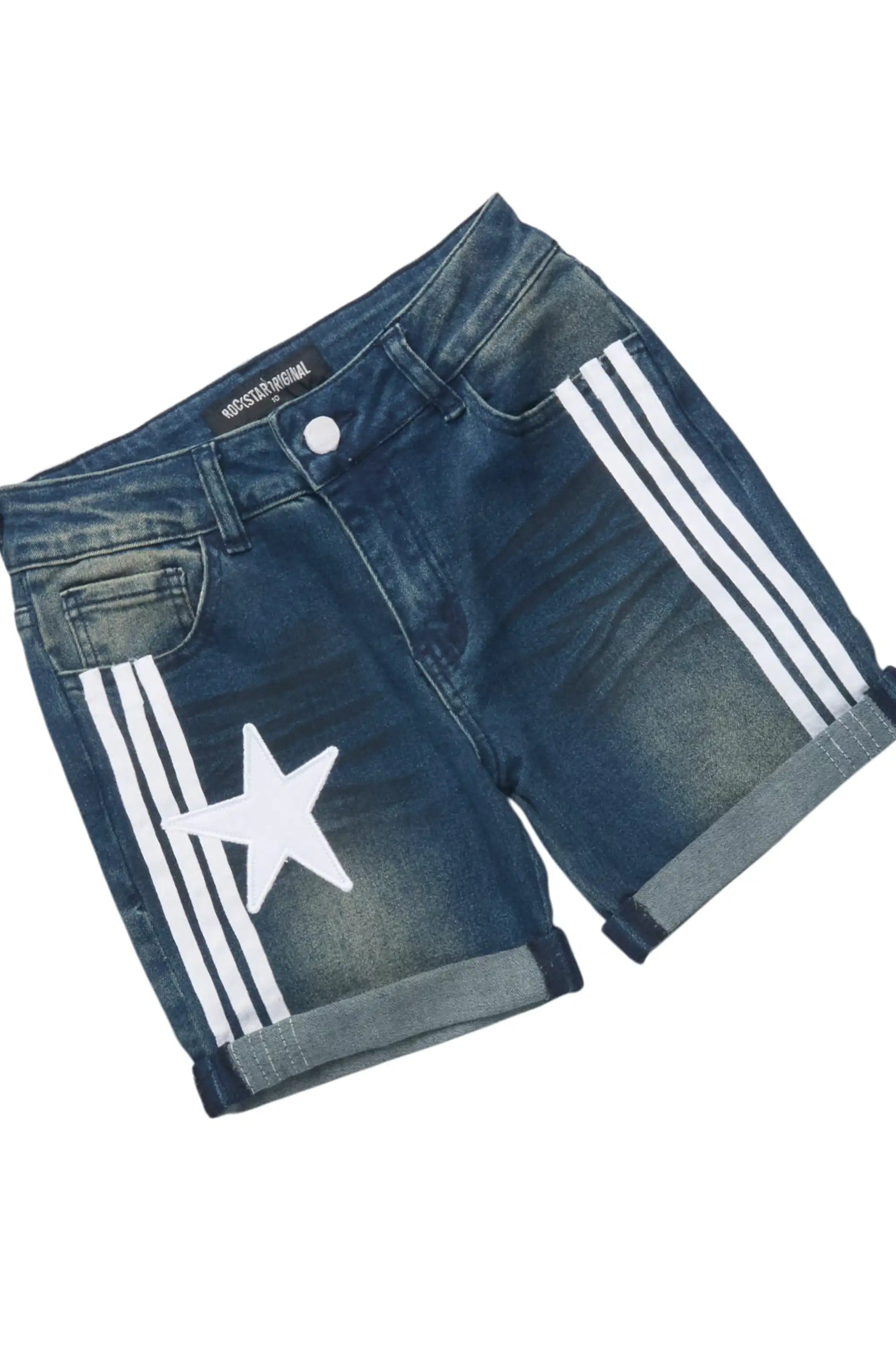 Girls Jumiper Pink/Blue T-Shirt/Denim Short Set