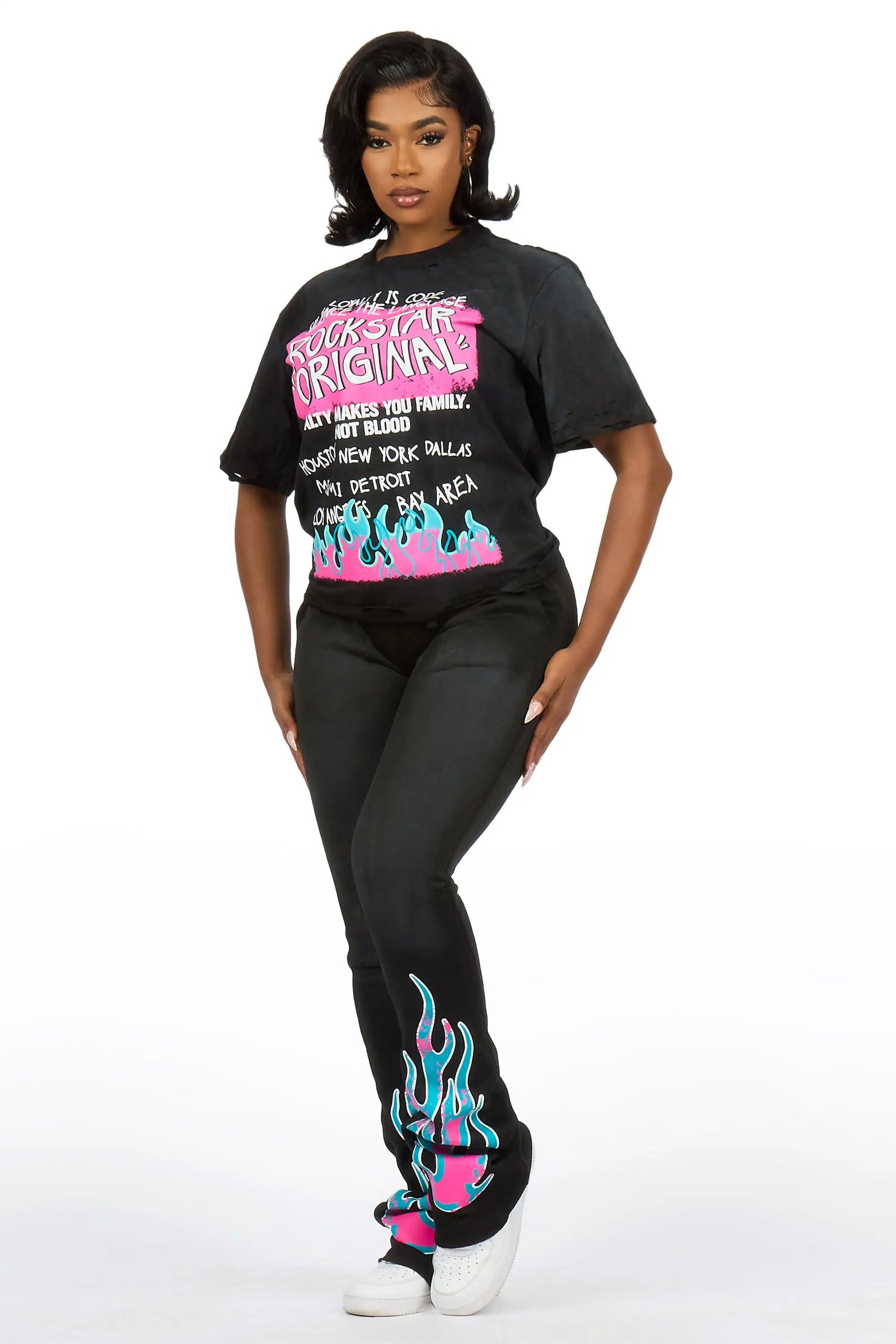 Bridgette Black T-Shirt Trackset