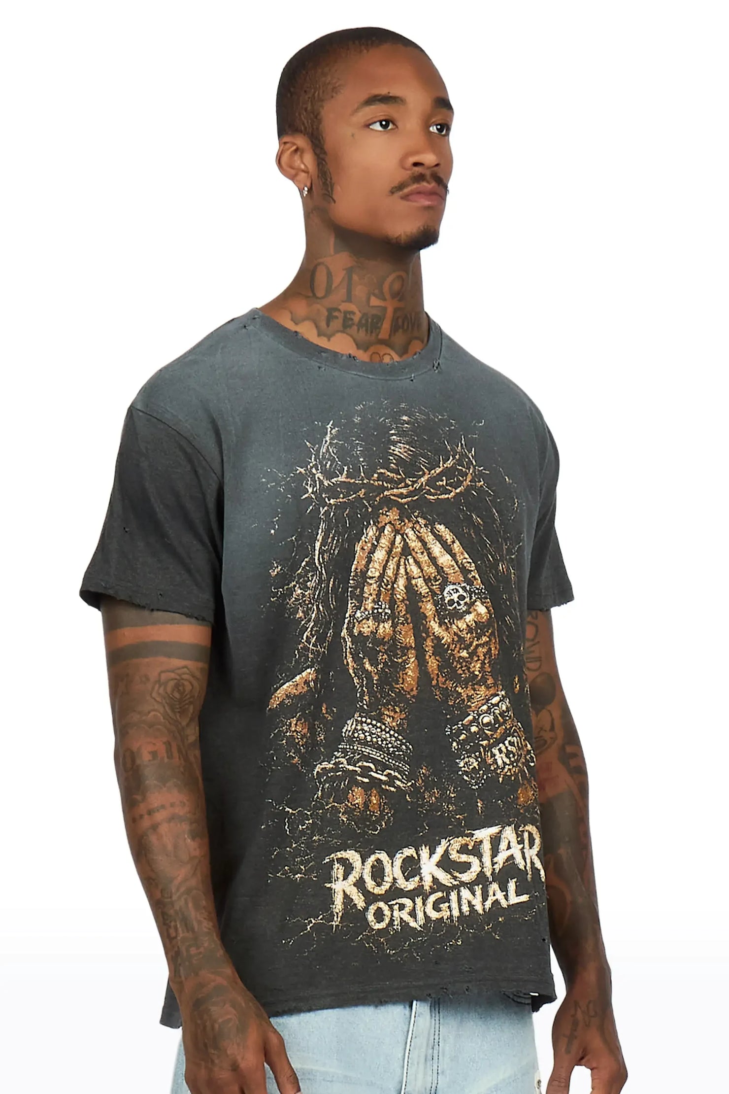 Sorrell Charcoal Oversized Graphic T-Shirt