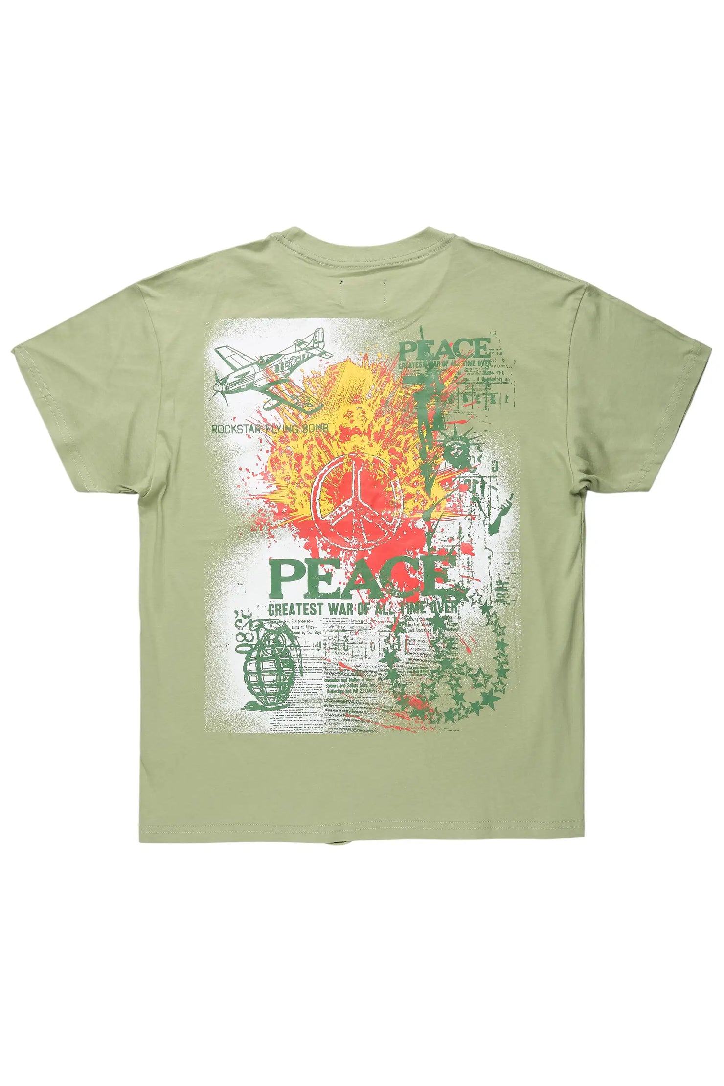 Saeko Olive Oversized Graphic T-Shirt