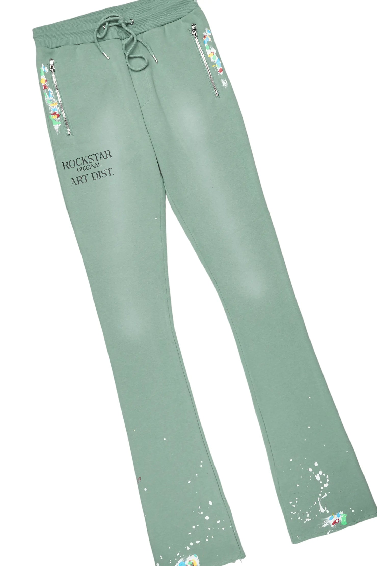 Rockstar Art Dist. Sage Hoodie/Stacked Flare Set