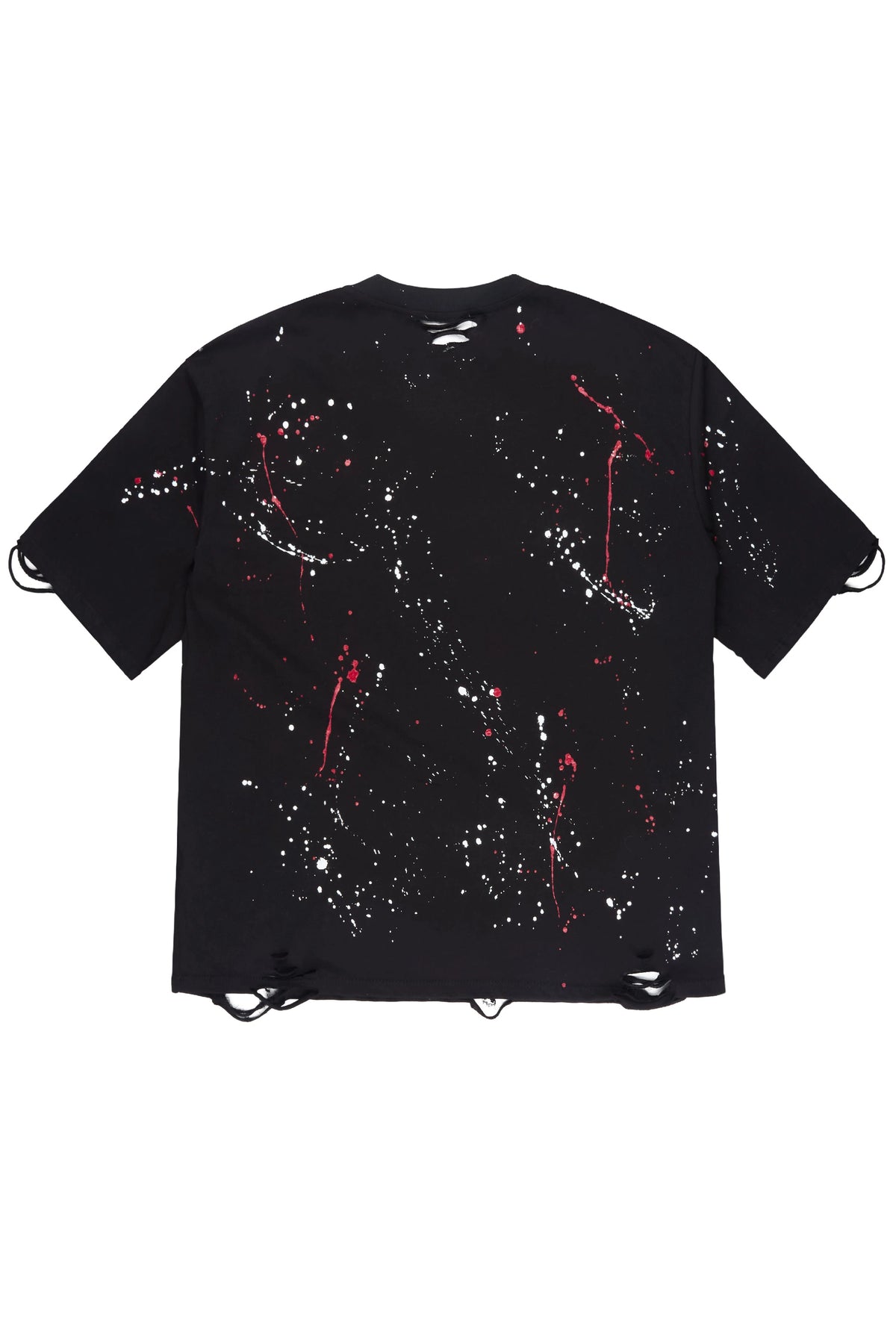 MysTique Black Distressed Oversized T-Shirt