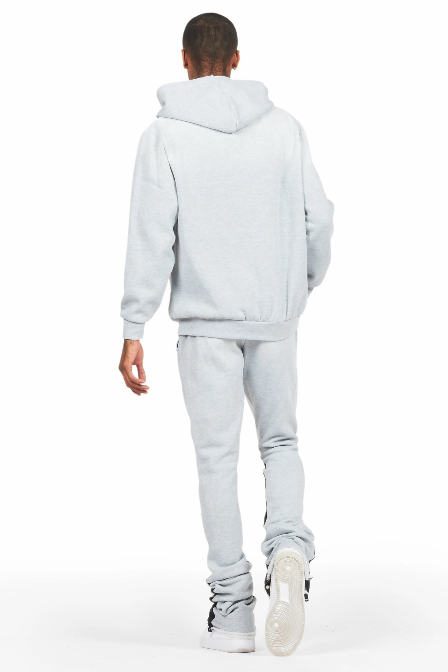 Boone Heather Grey Super Stacked Hoodie Track Set