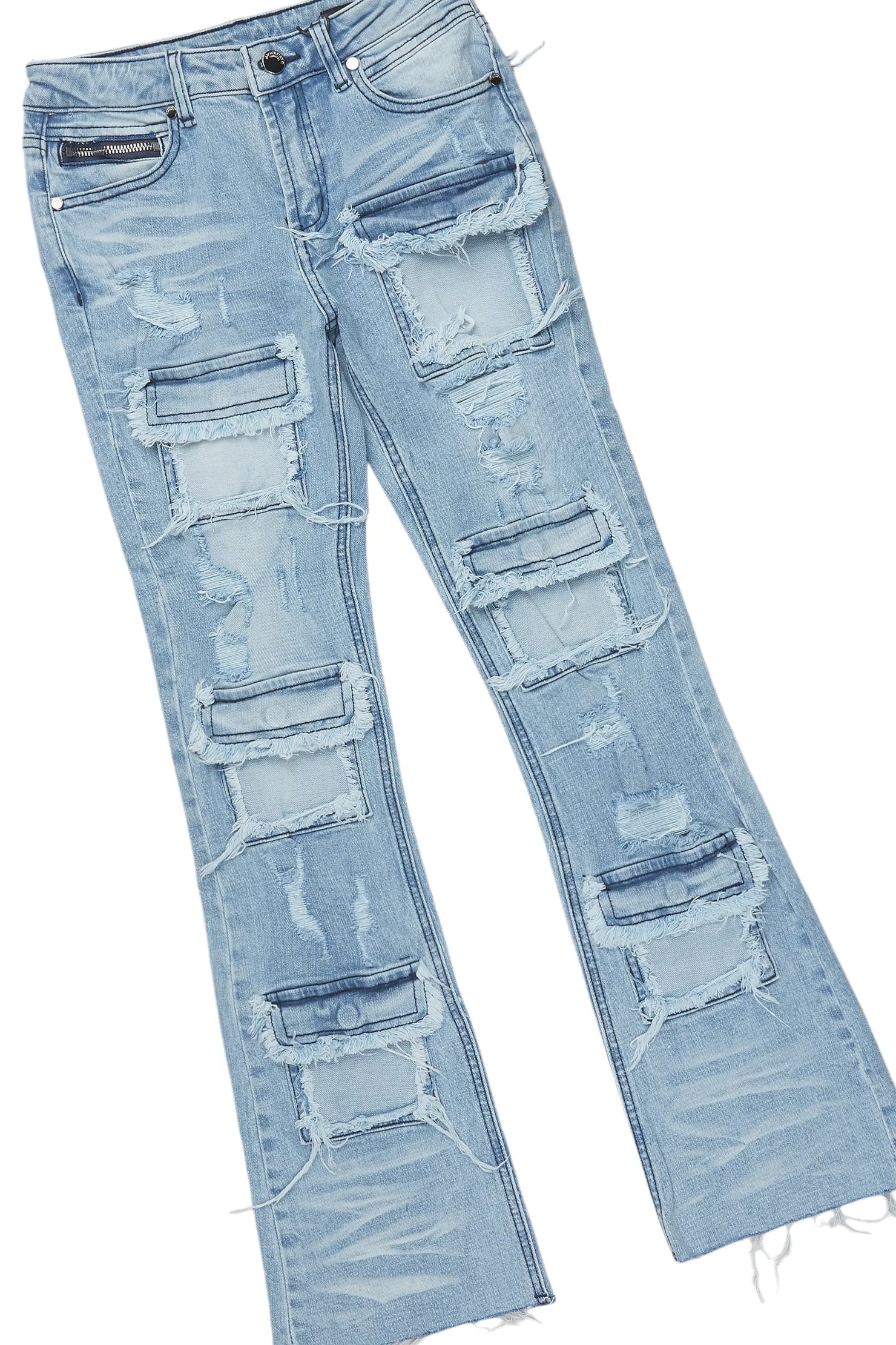 Boys Soweto Red Hoodie/Stacked Flare Jean Set