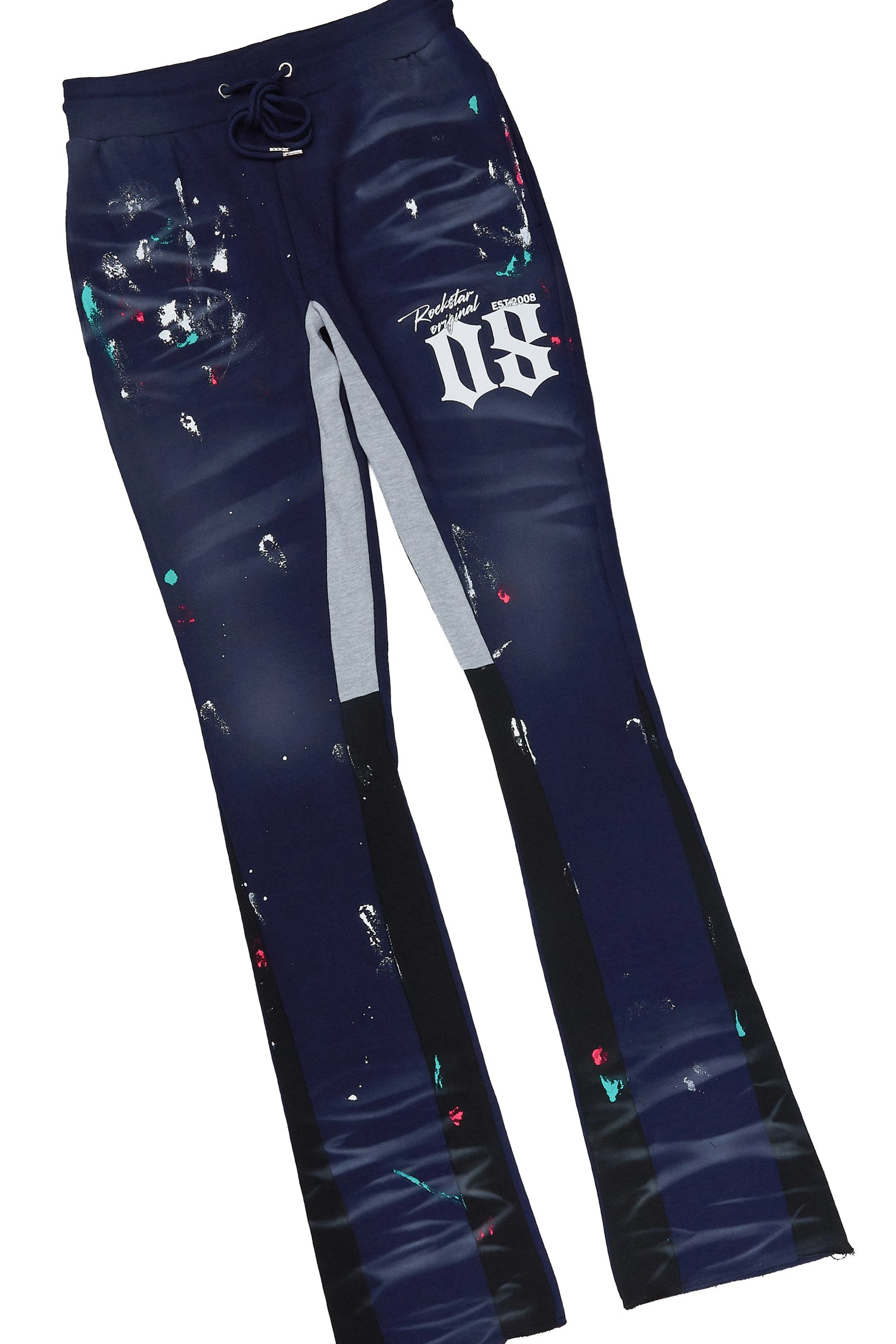 Dalton Navy Hoodie/Stacked Flare Pant Track Set