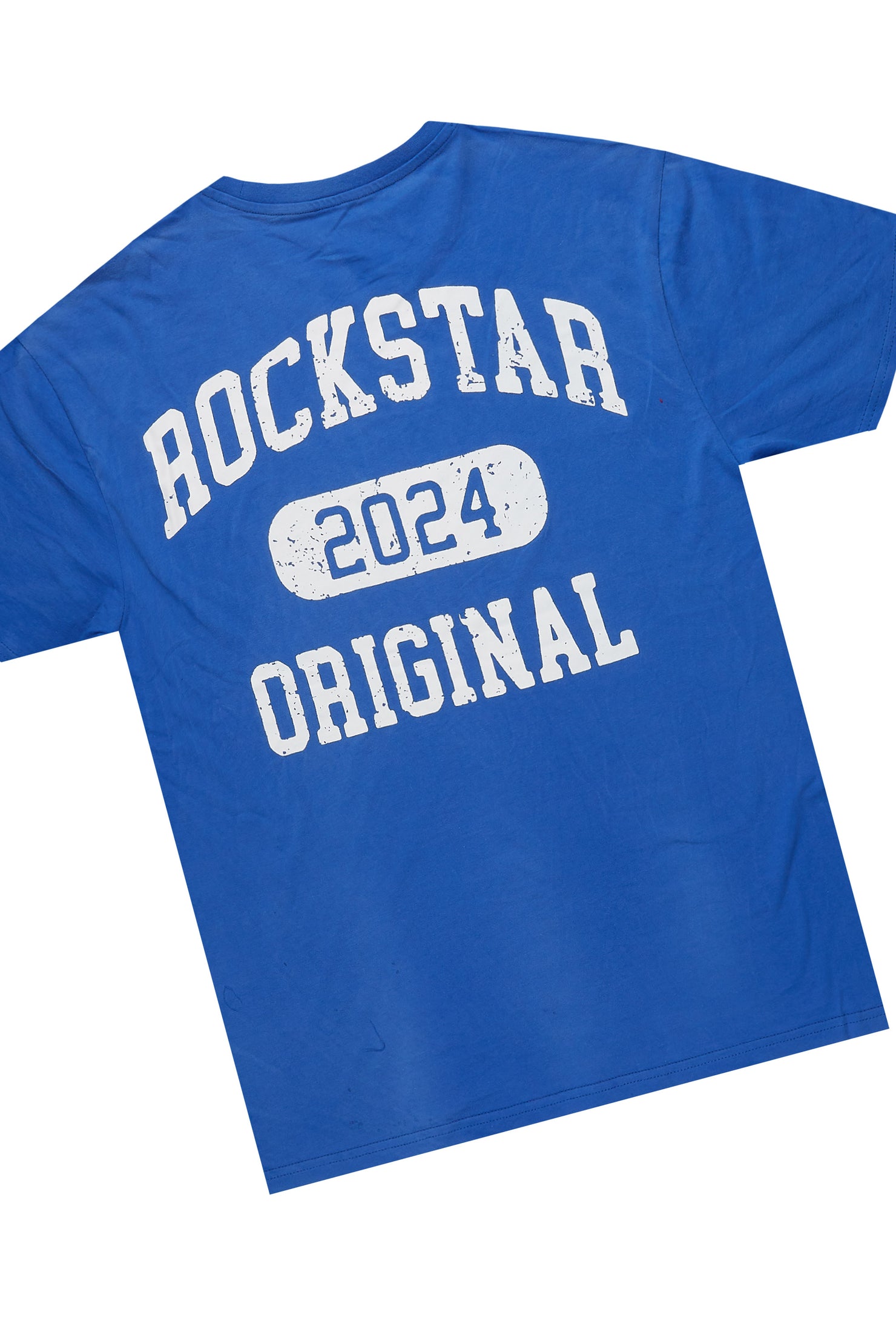 Lionela Royal Blue T-Shirt Snap Short Set