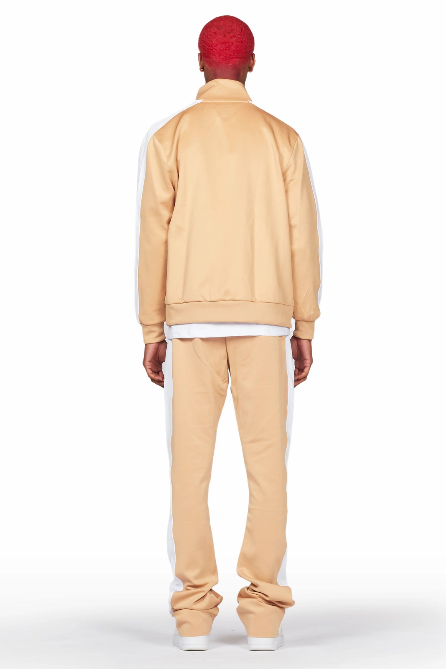 Raffer Beige Super Stacked Tricot Track Set