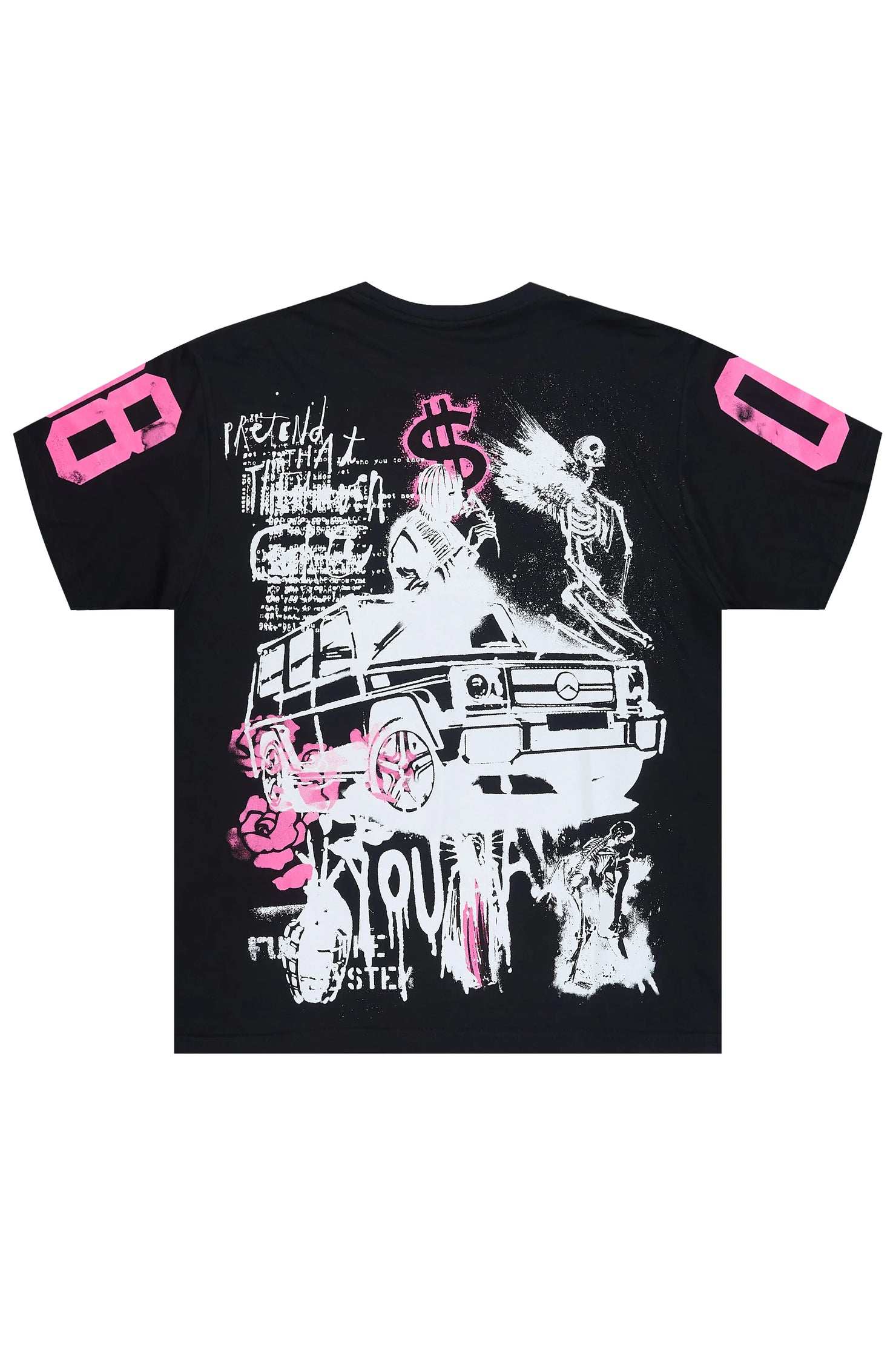 Kammile 3.0 Black/Pink Oversized T-Shirt