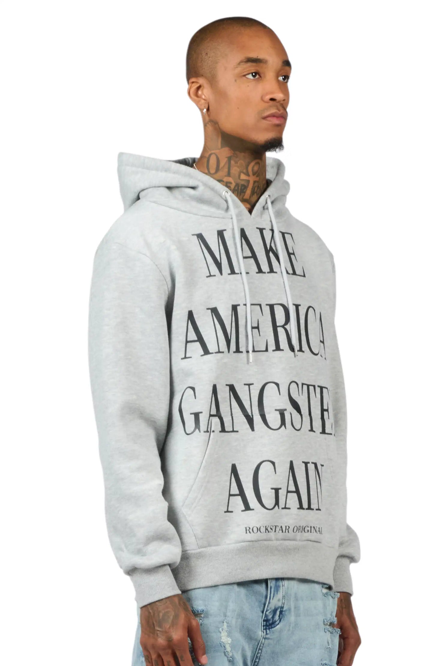Drake Heather Grey Graphic Hoodie