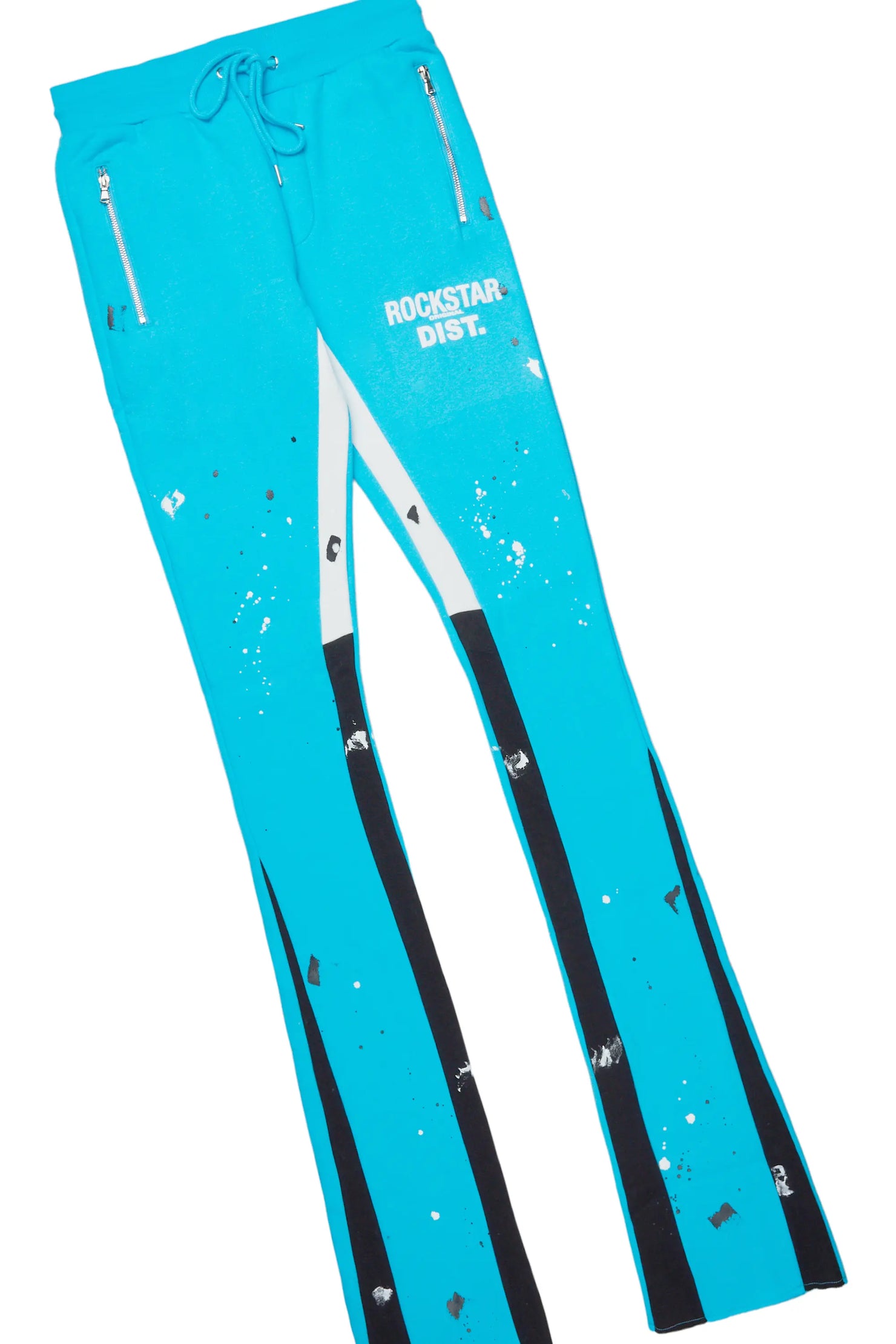 Scottie White/Blue T-Shirt/Super Stacked Flare Track Pant Set