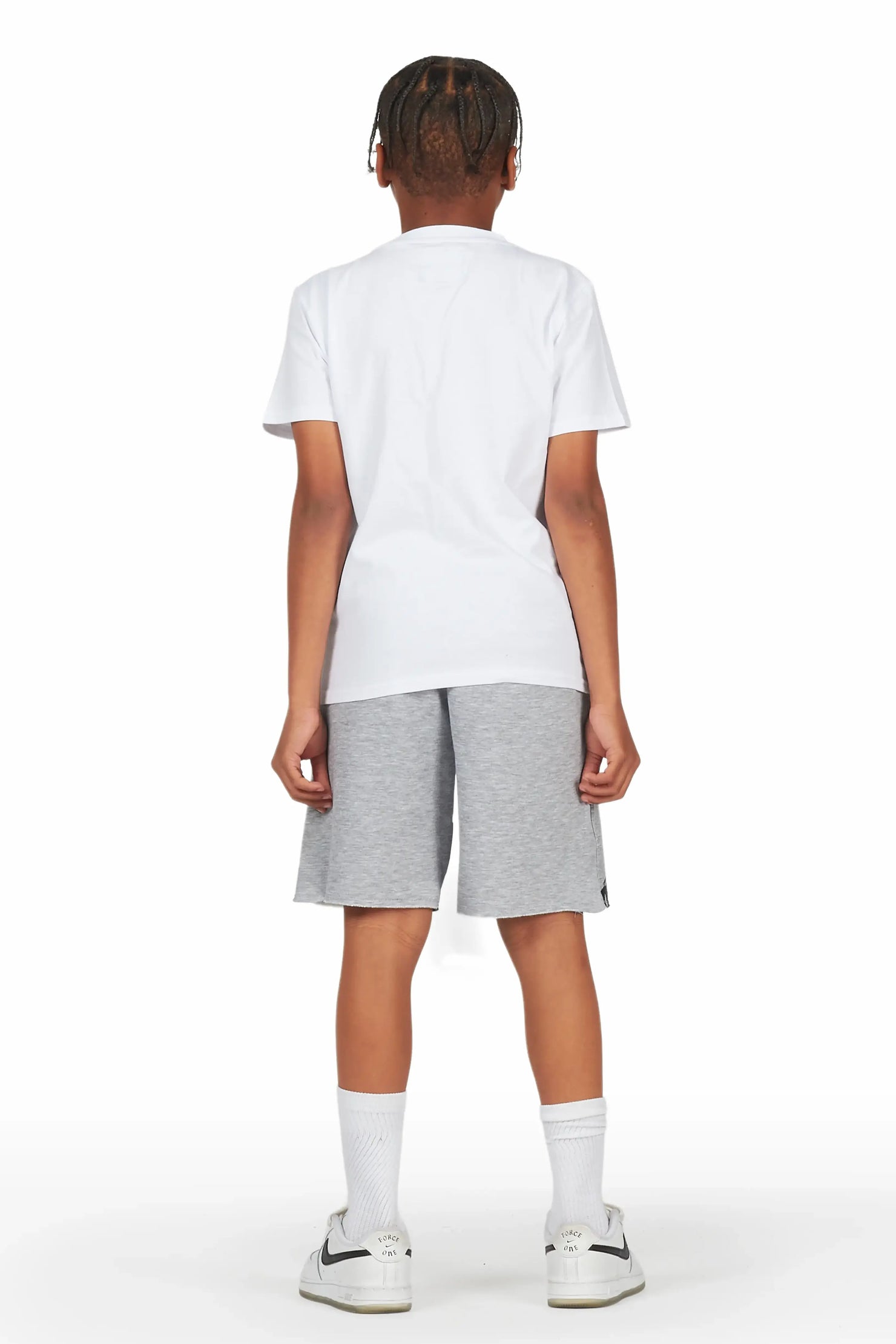 Boys Scottie White/Grey T-Shirt Short Set
