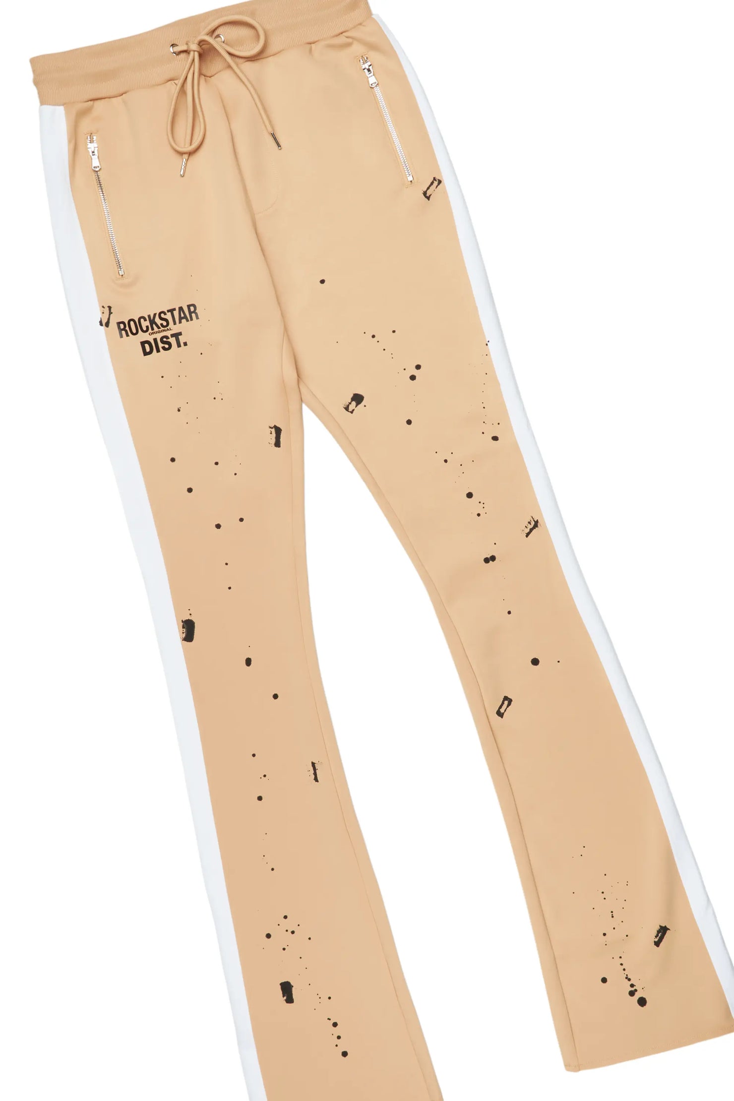 Raffer Beige Super Stacked Tricot Track Set