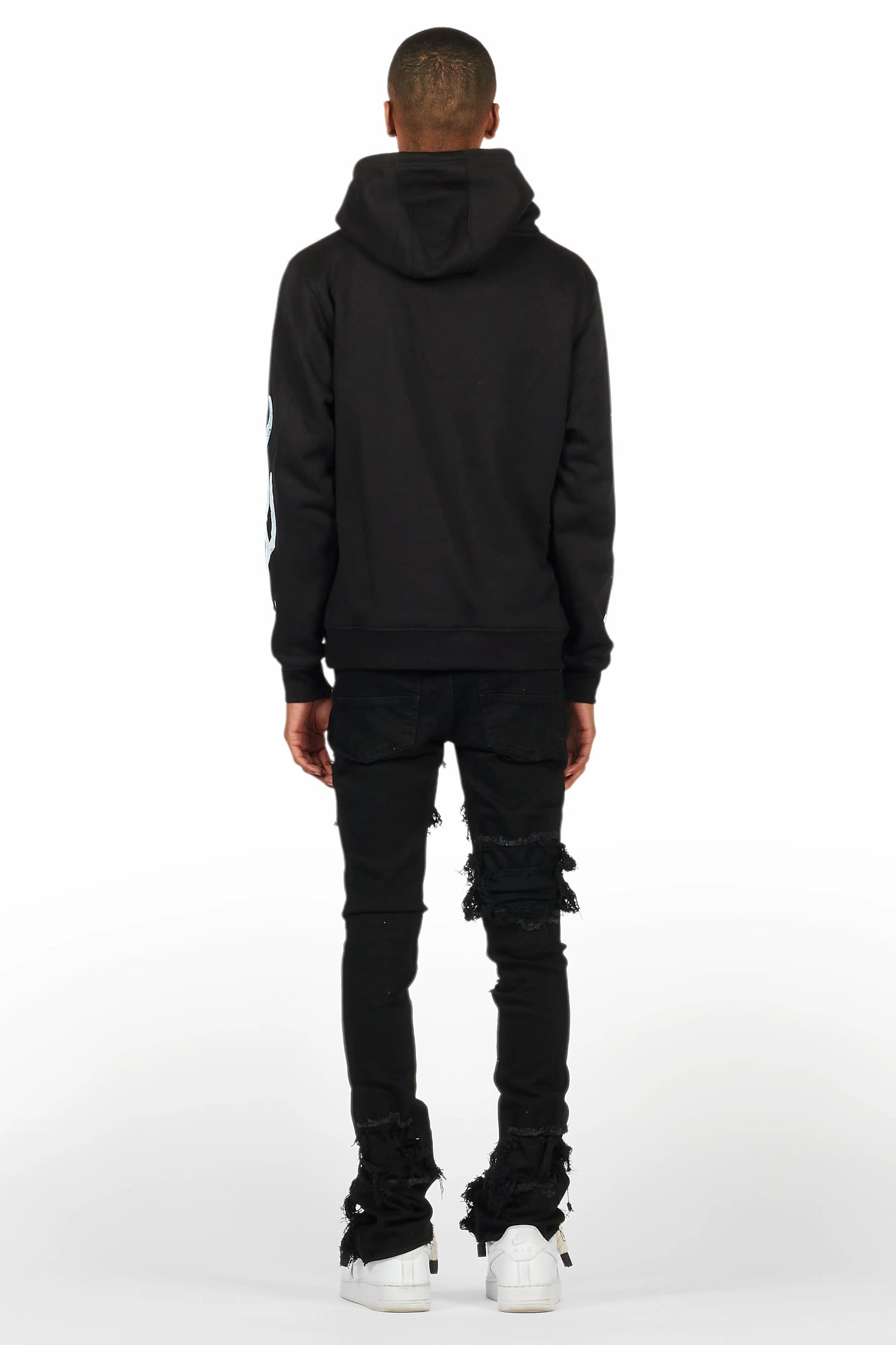 Amos Black Hoodie/Stacked Jean Bundle