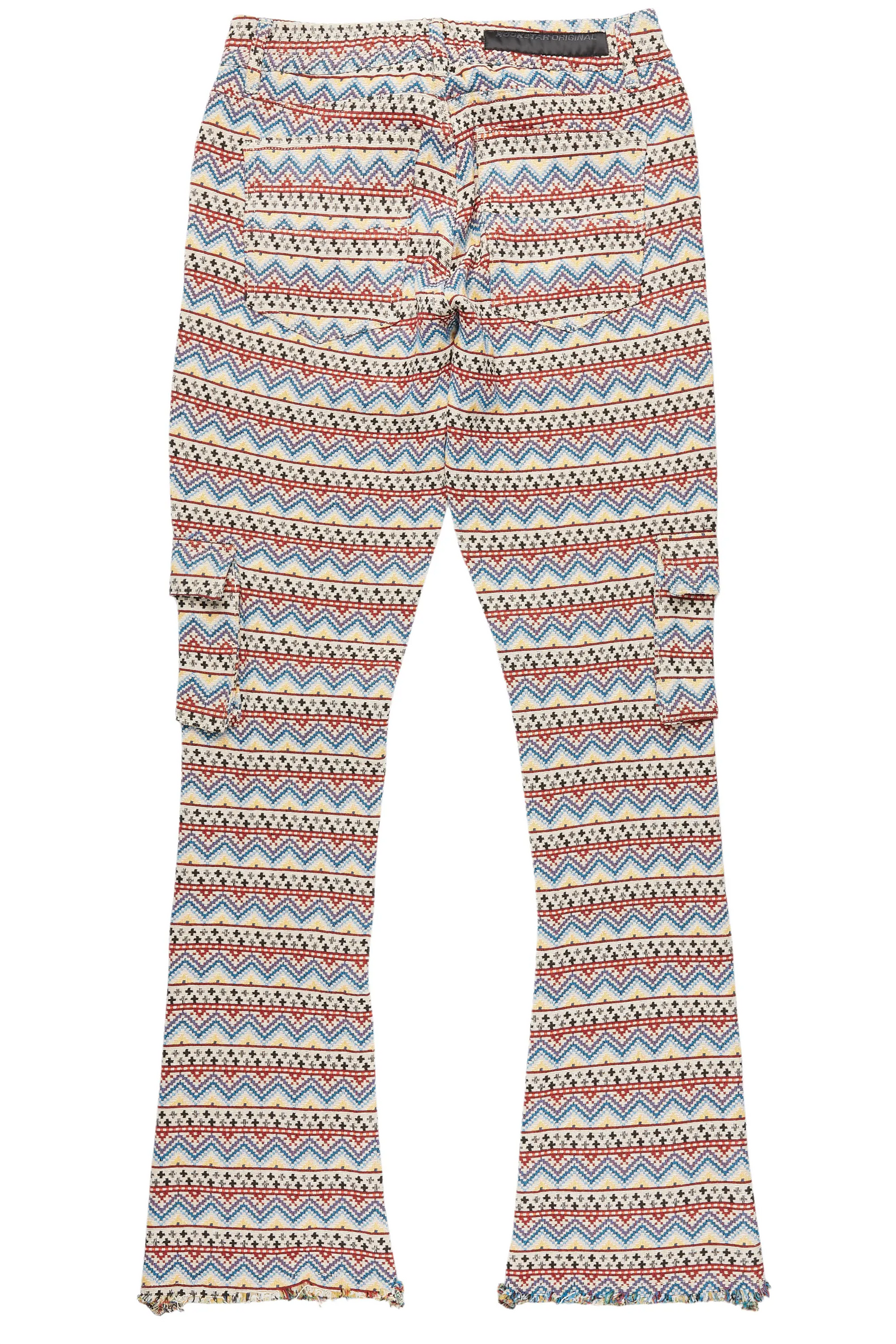 Zierry Tapestry Multi Cargo Stacked Flare Jean