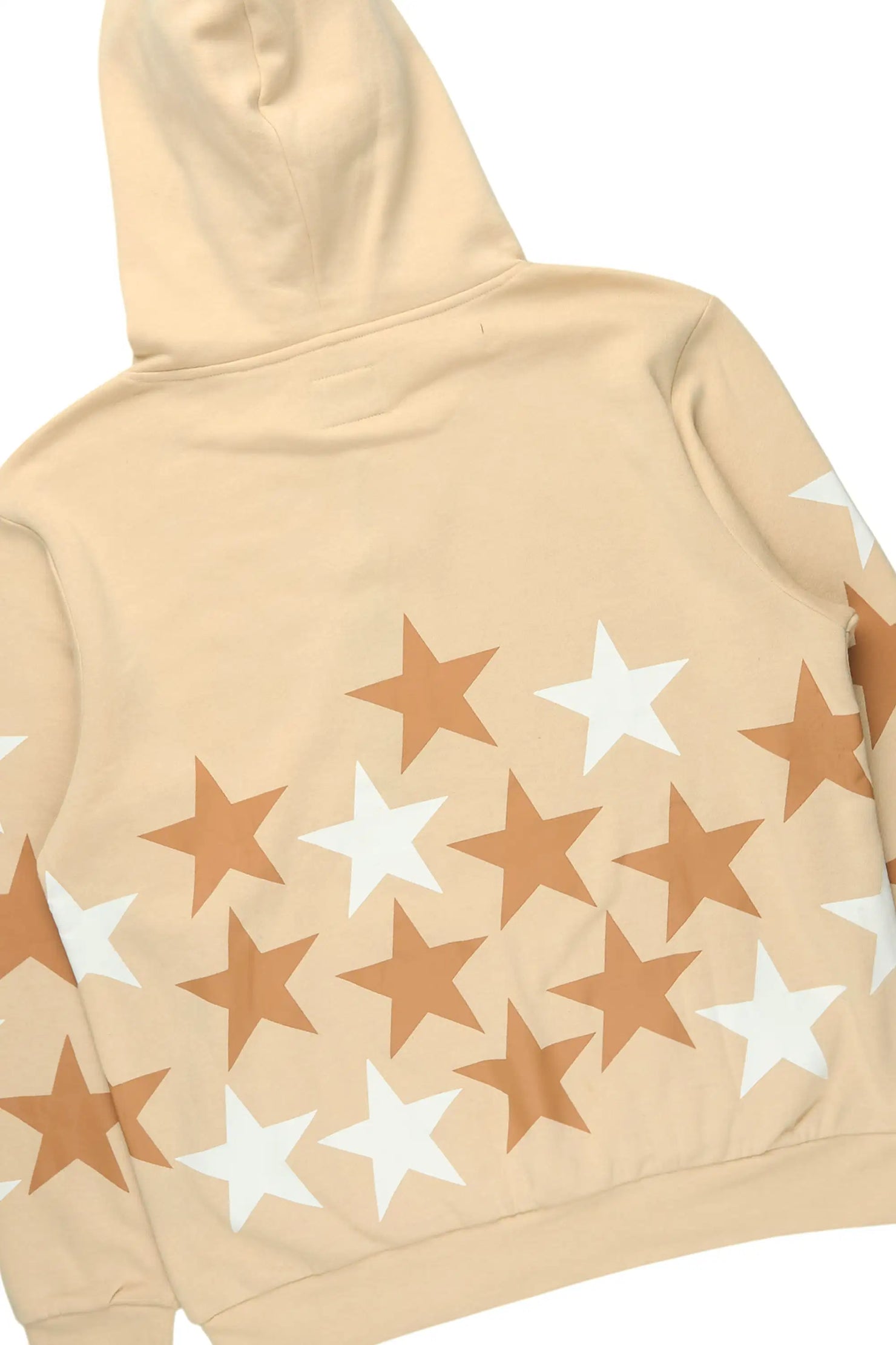 Starlane Beige Hoodie Stacked Flare Fit Track Set