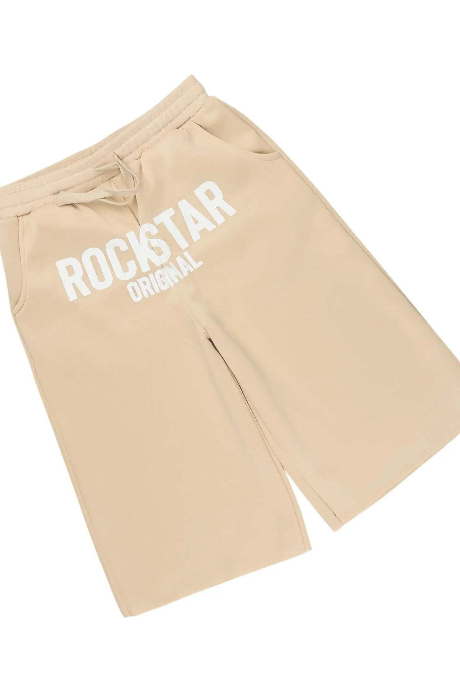 Boys Mikasso White/Beige L/S T-Shirt Jort Set