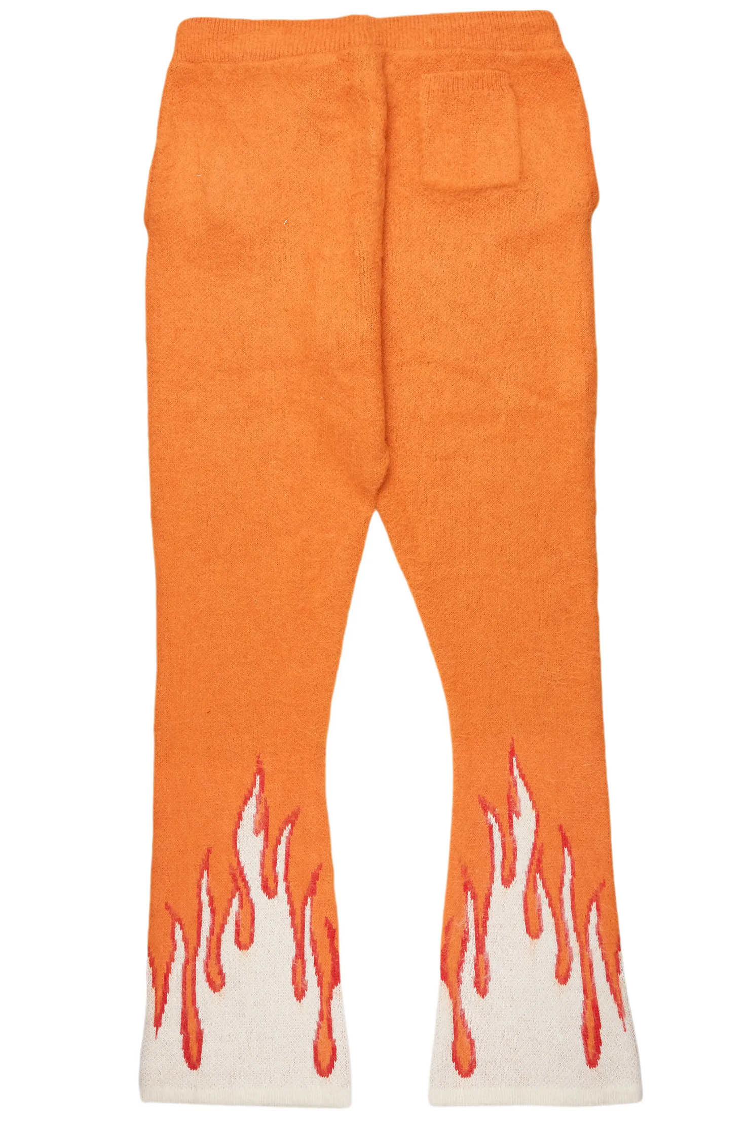 Holger Orange/Cream Graphic Stacked Flare Mohair Track Pant