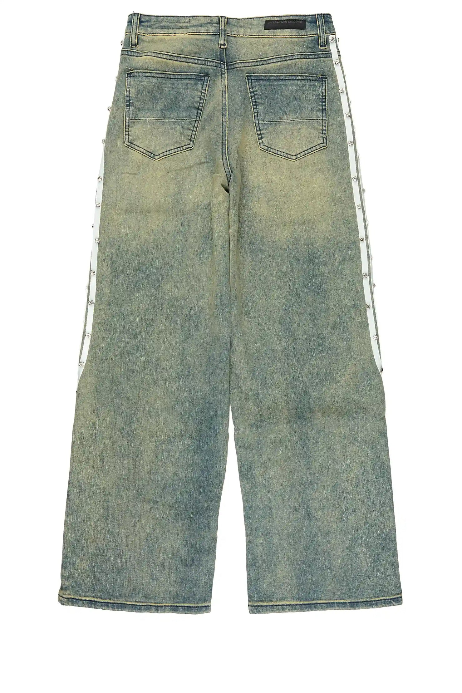 Boys Zayven Tint Blue Baggy Fit Jean