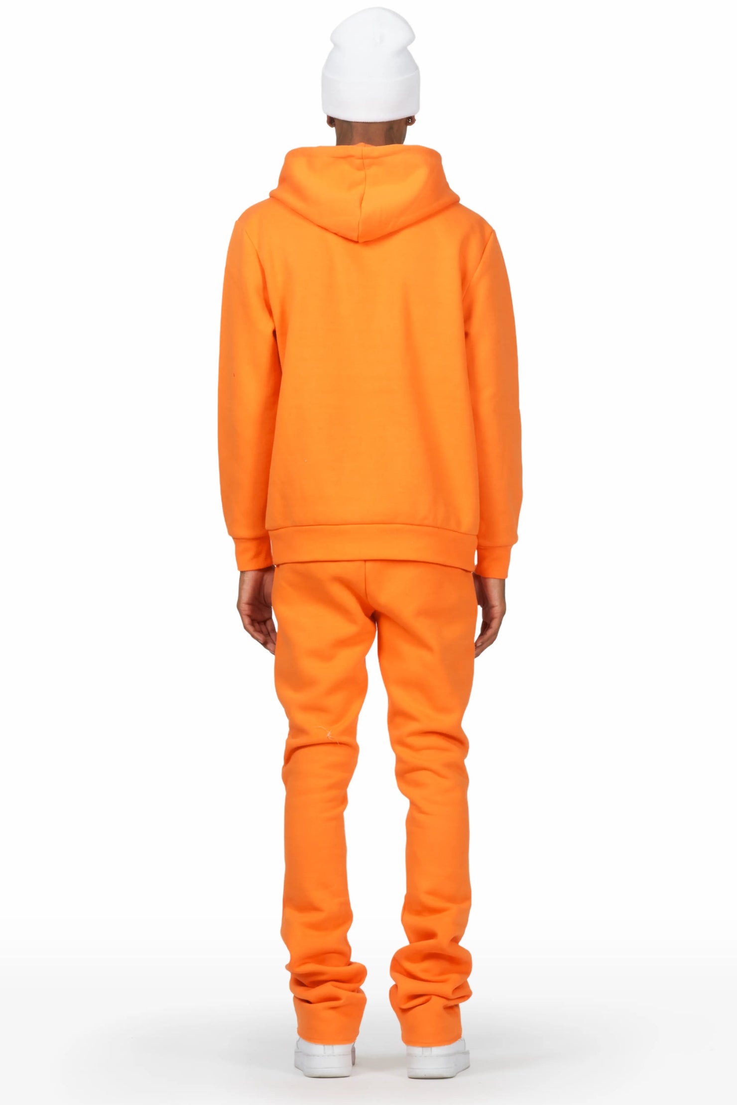 Draven Orange Hoodie/Stacked Flare Track Pant Set
