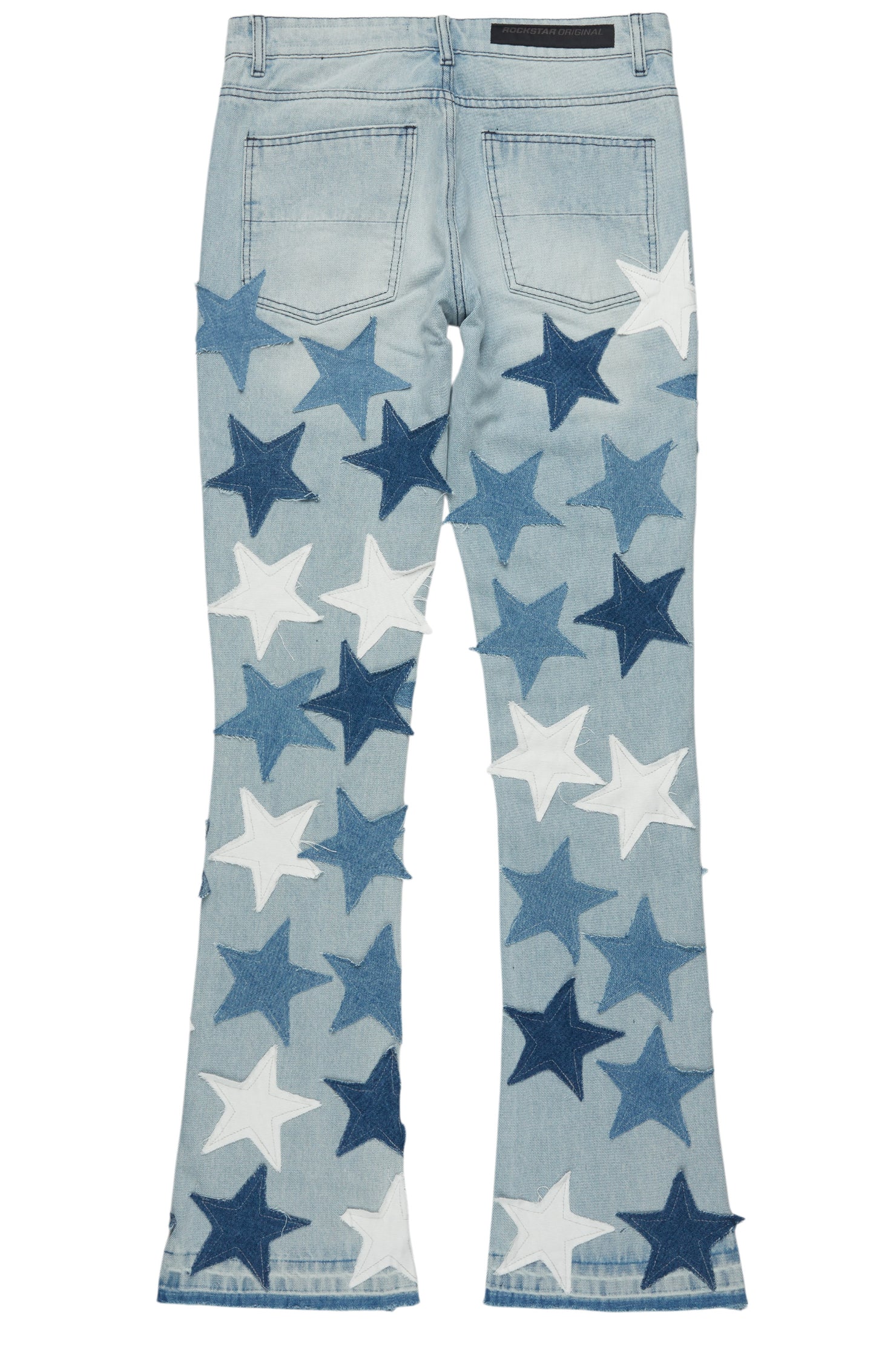 StarLane Light Blue Stacked Flare Jean