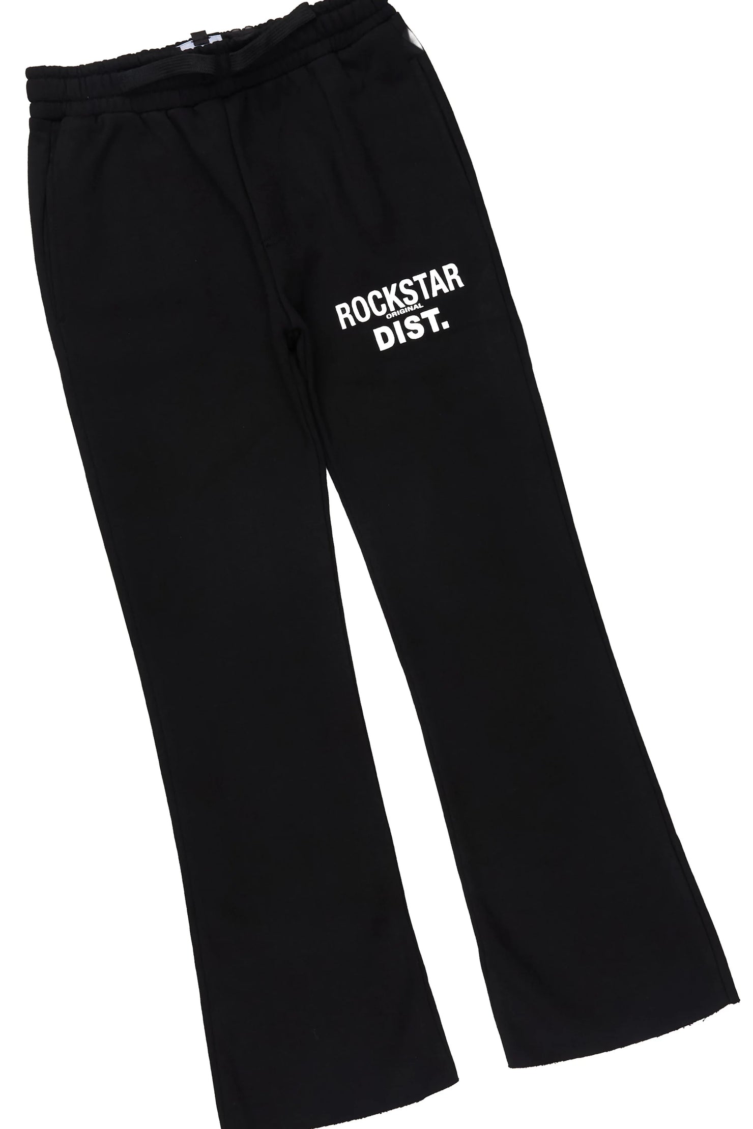Boys Alrhett Black Cut Off T-Shirt Pant Set
