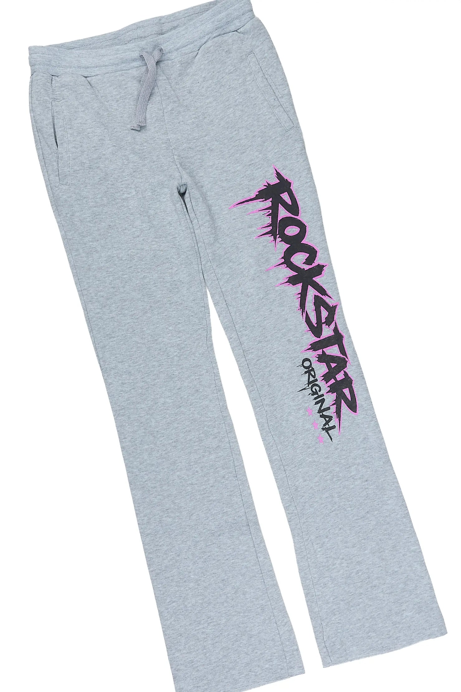 Boys Lance Heather Grey Stacked Hoodie Track Set