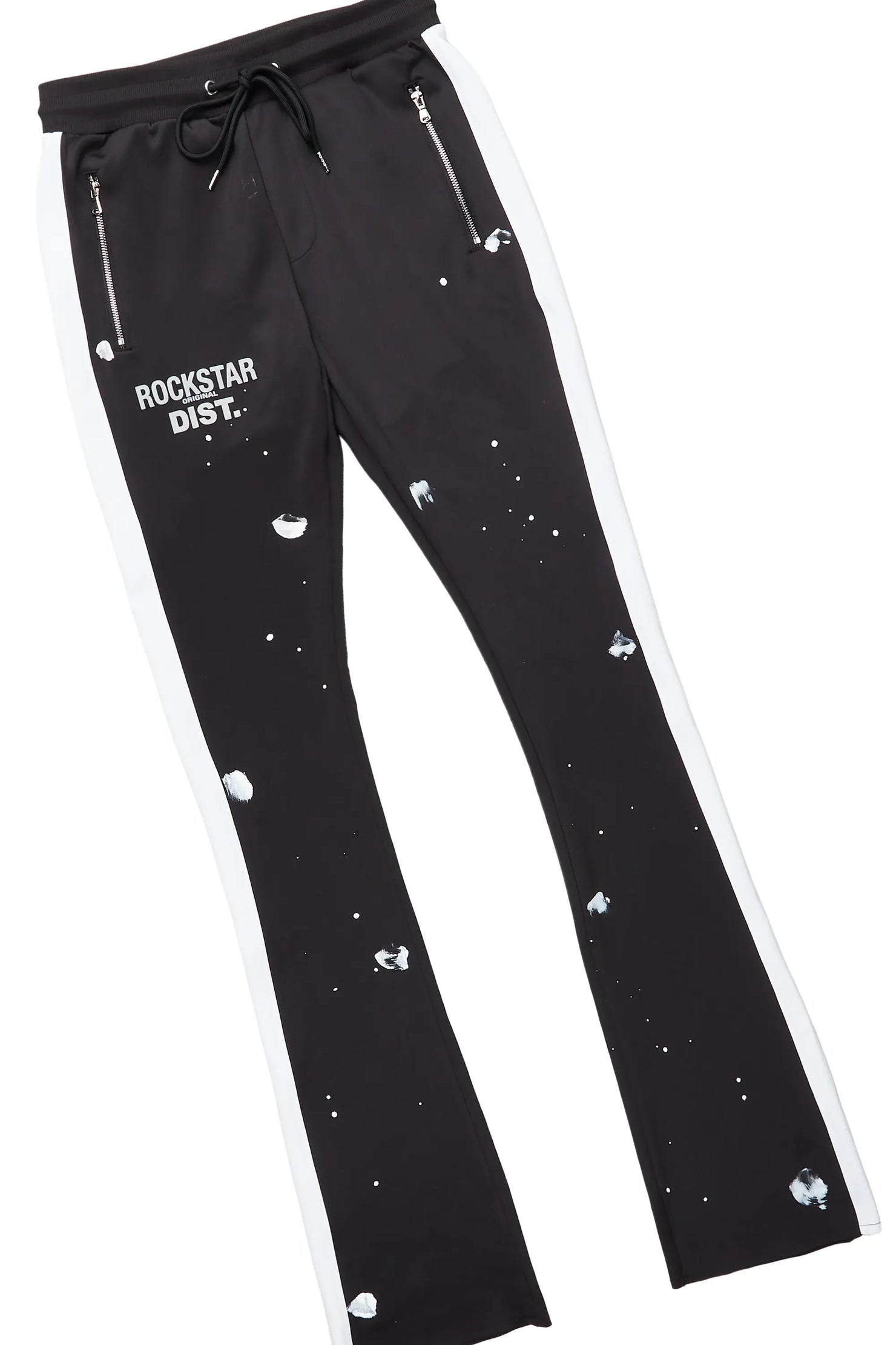 Raffer Black Hoodie/Super Stacked Flare Pant Set