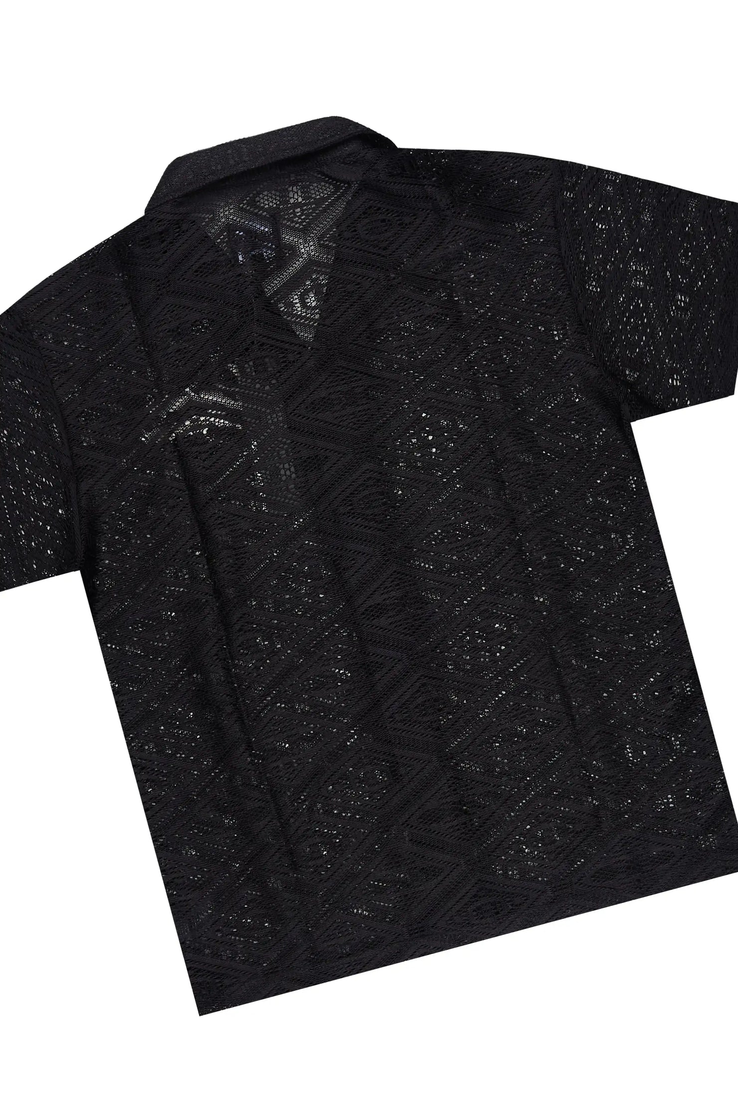 Sheck Black Button Down Shirt/Short Set