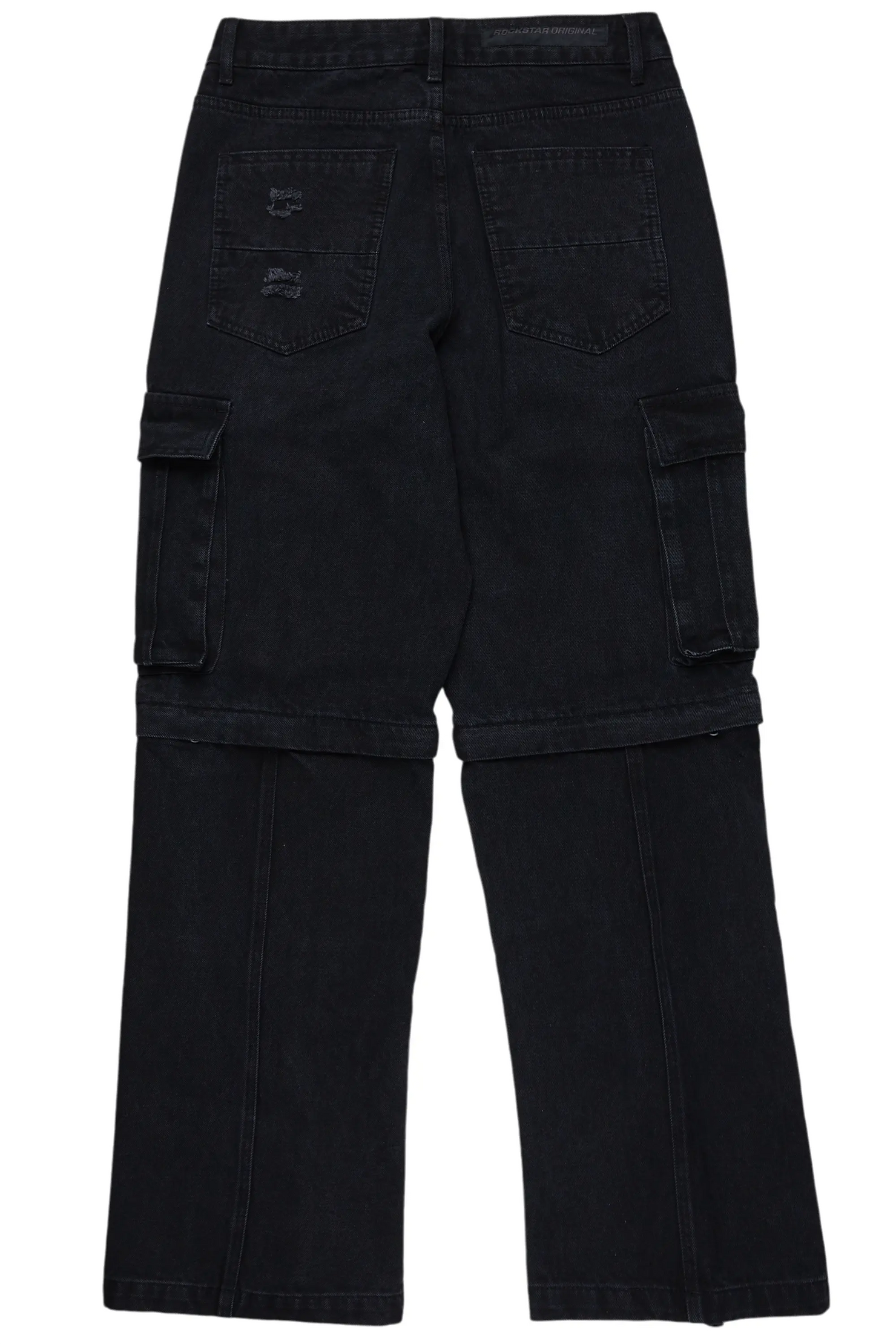Rupert Black Baggy Fit Zip Off Jean