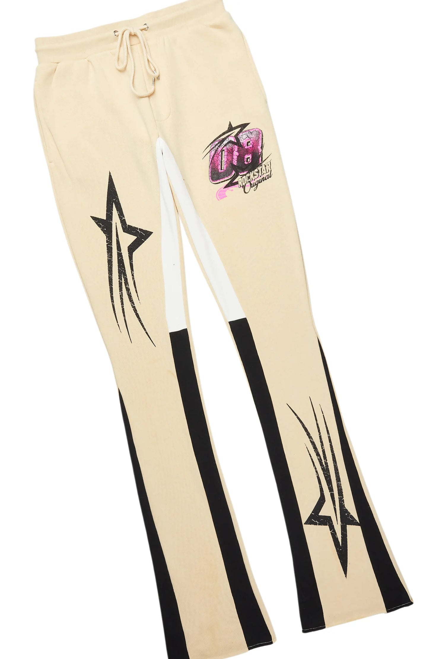 Kastell Beige Hoodie/Stack Flare Track Pant Set