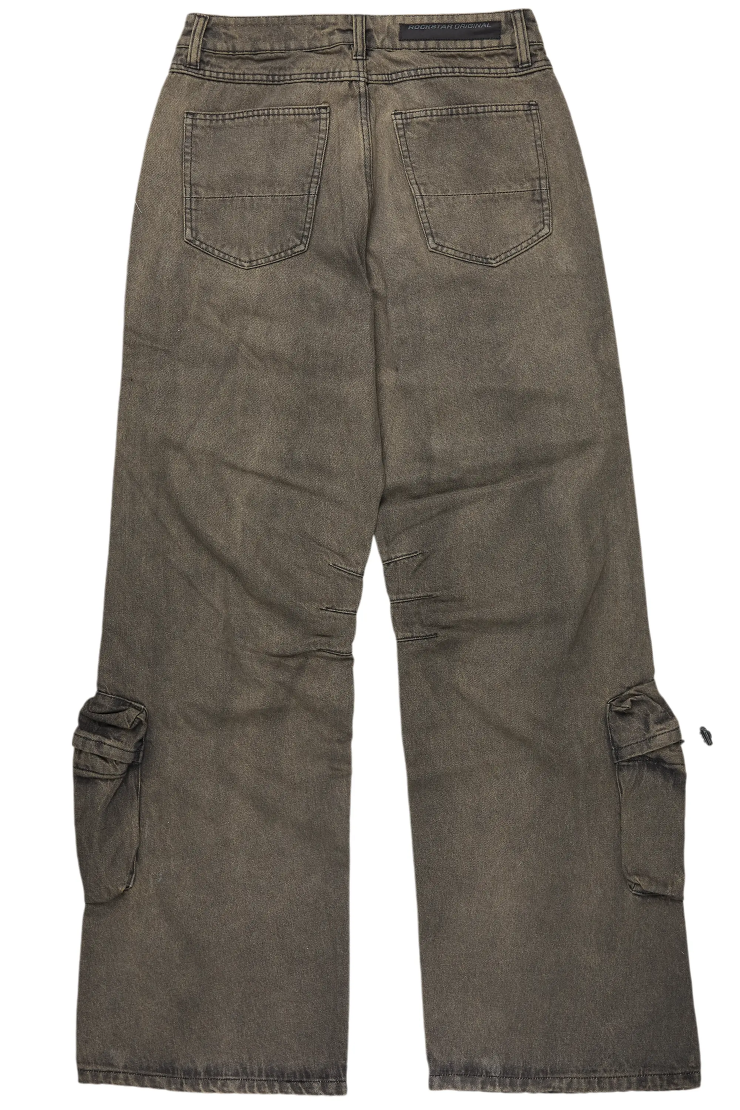 Cazer Dark Grey Baggy Fit Cargo Jean