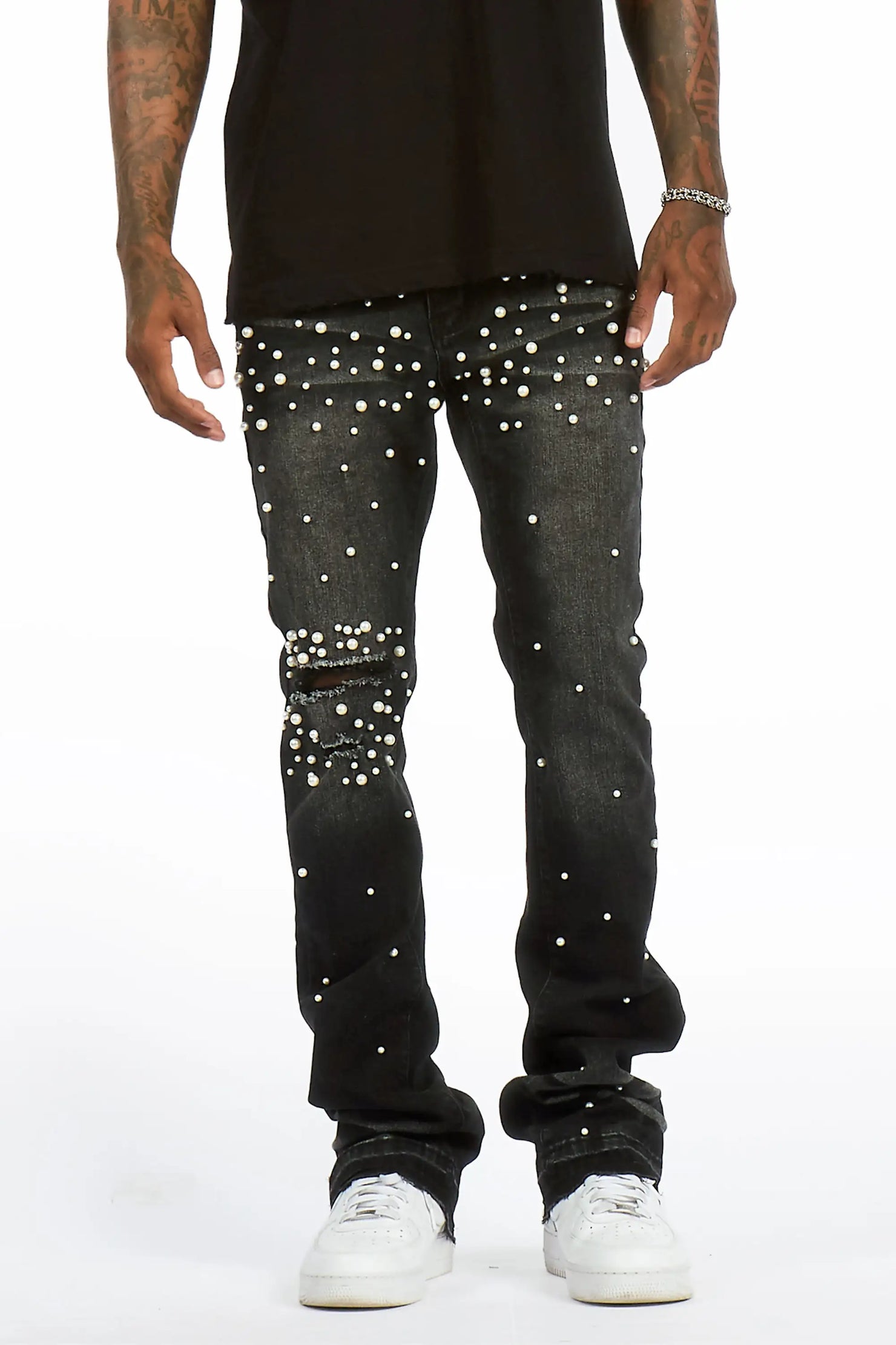 Lennux Black Pearl Stacked Fit Jean