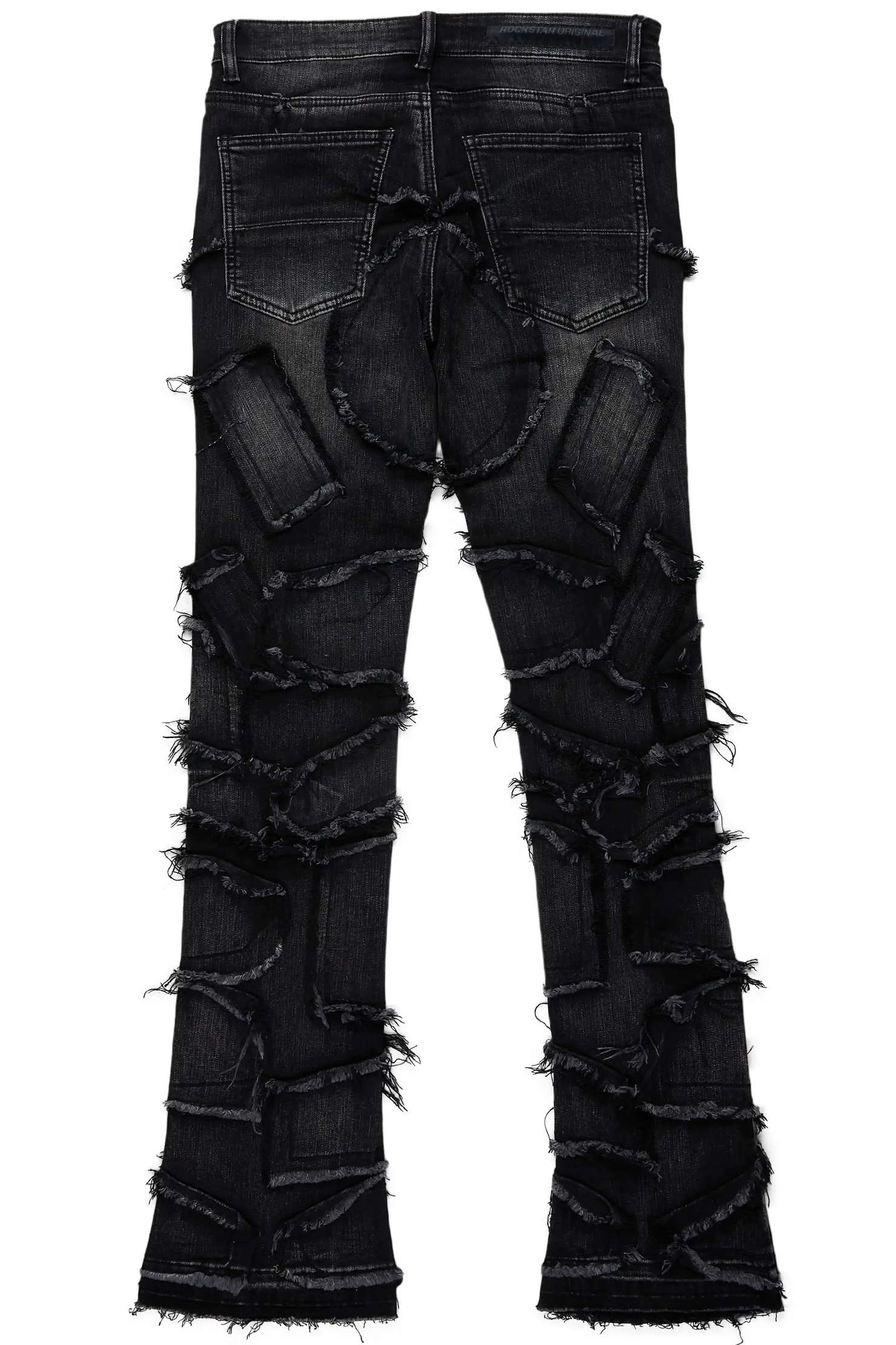 Arturo Dark Grey Stacked Flare Jean