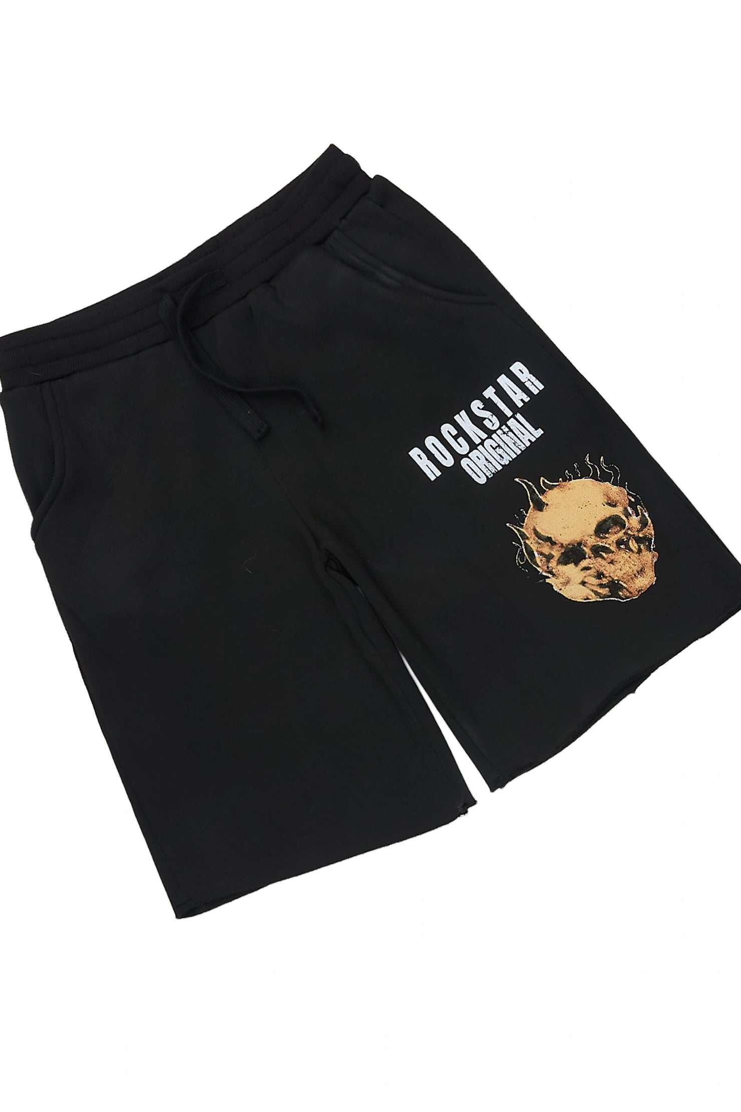 Boys Maezar Black T-Shirt Short Set
