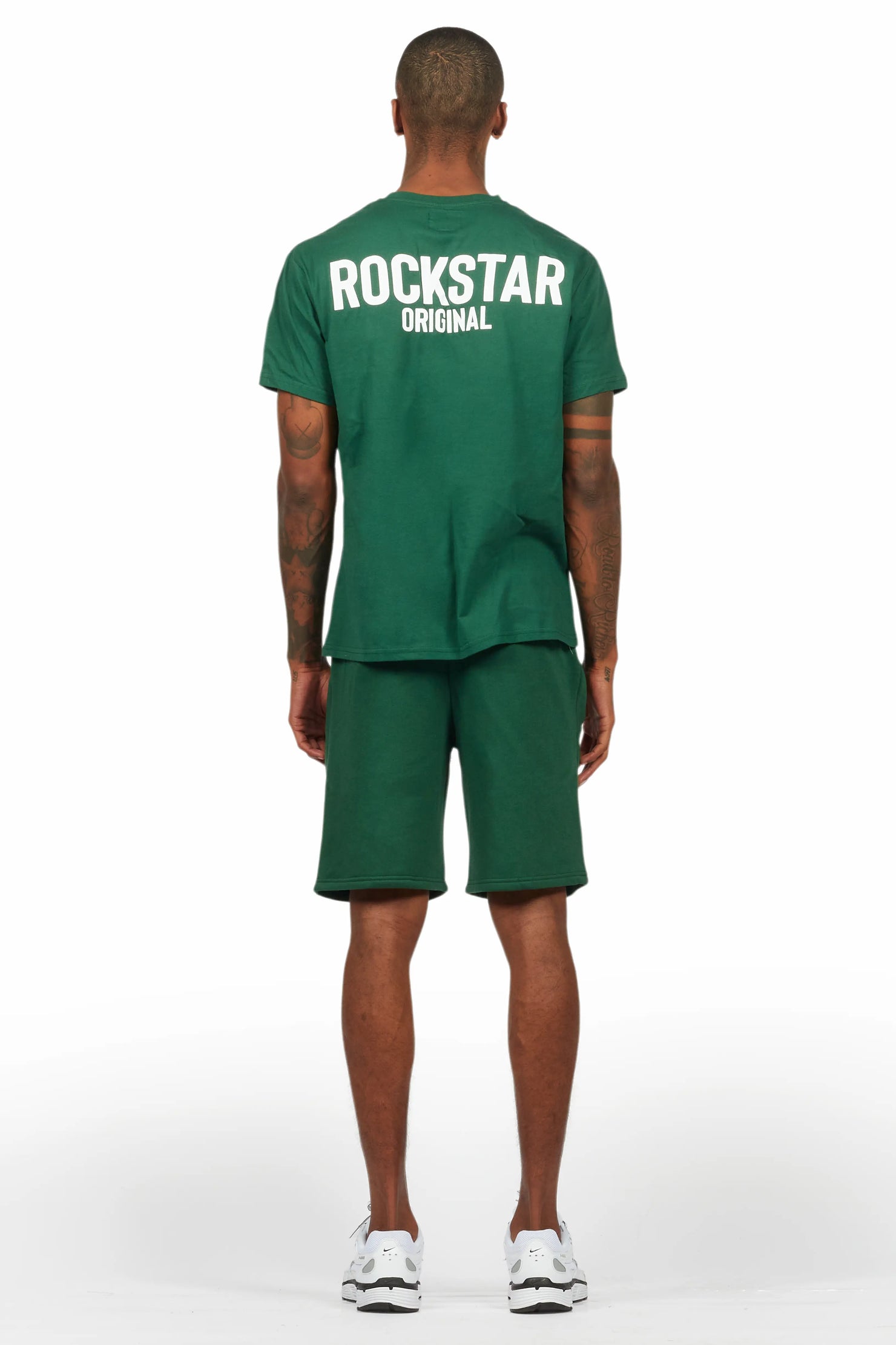 Sana Green/White Short Set