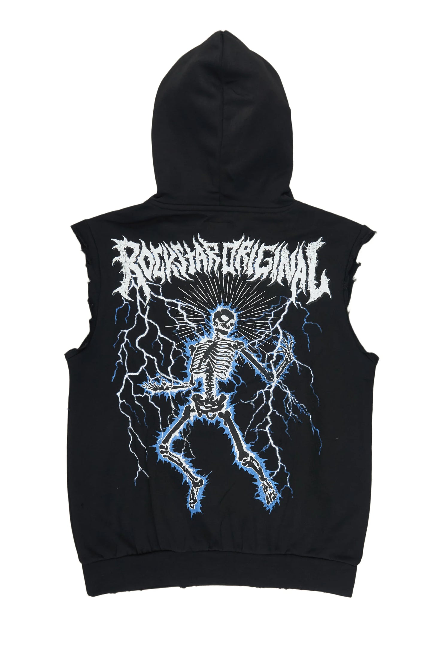 Deathrow Black Cut Sleeve Hoodie