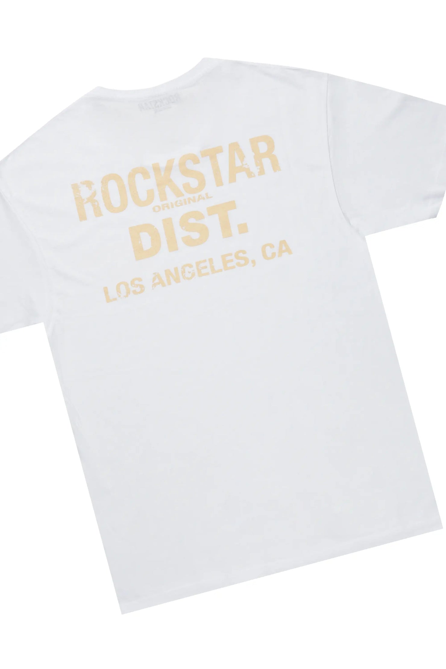 Lake White T-Shirt & Shake Beige Stacked Flare Jean Bundle