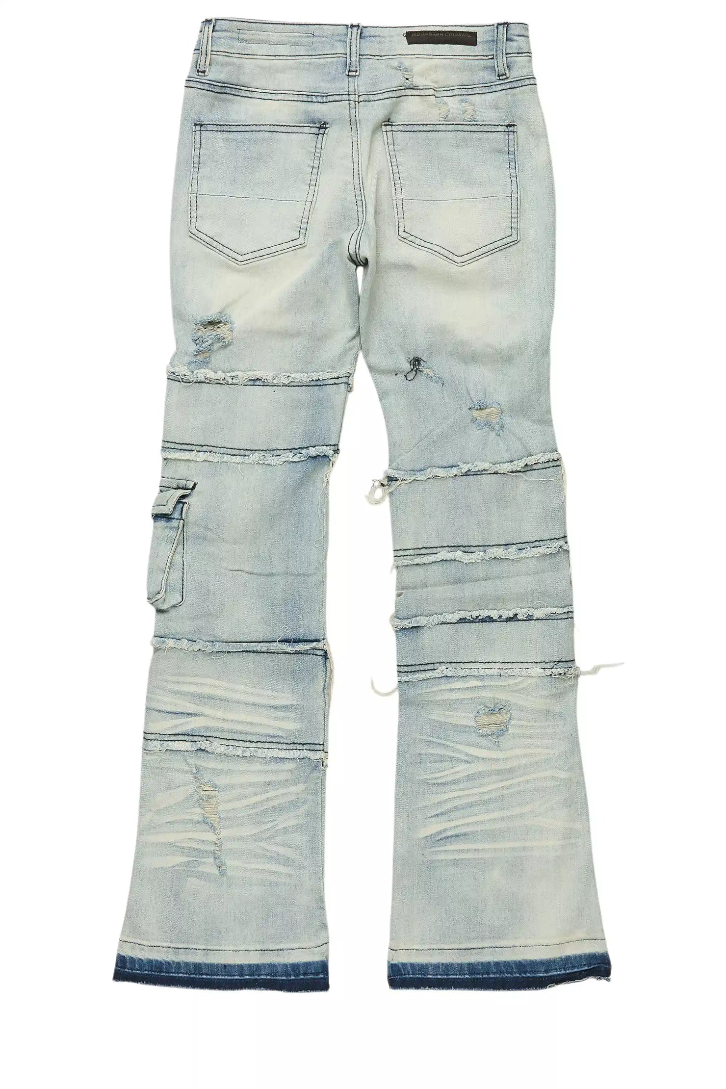 Boys Folant Light Blue Stacked Flare Jean