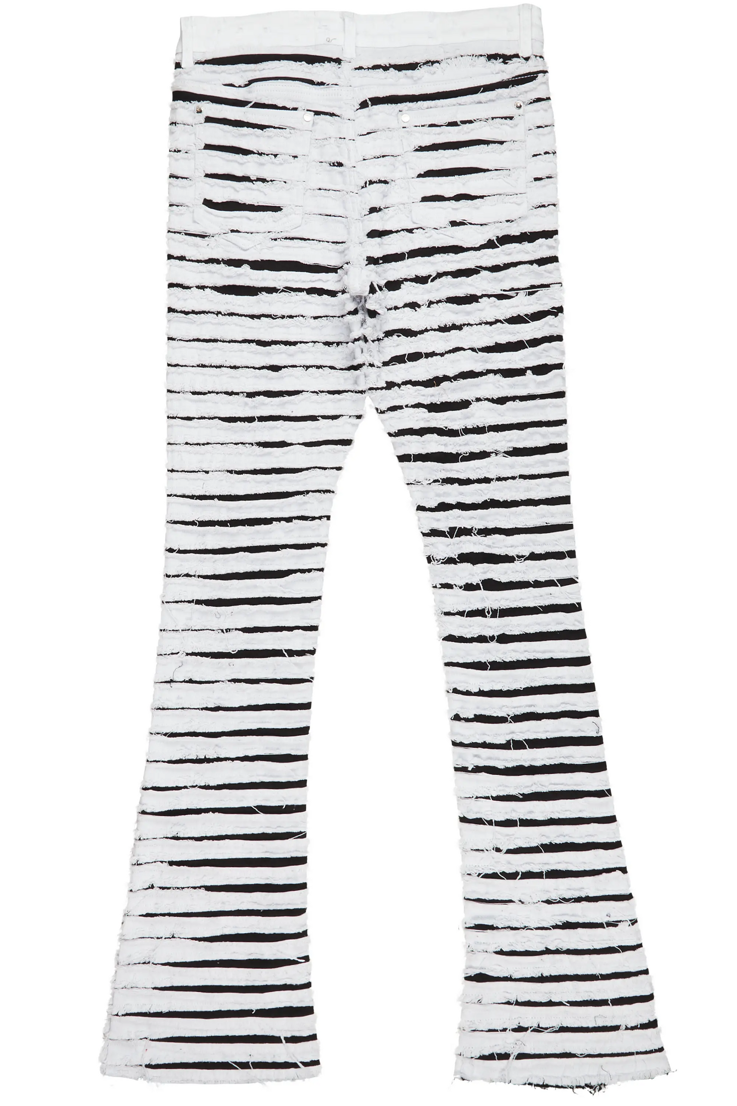 Kunno White Stacked Flare Jean