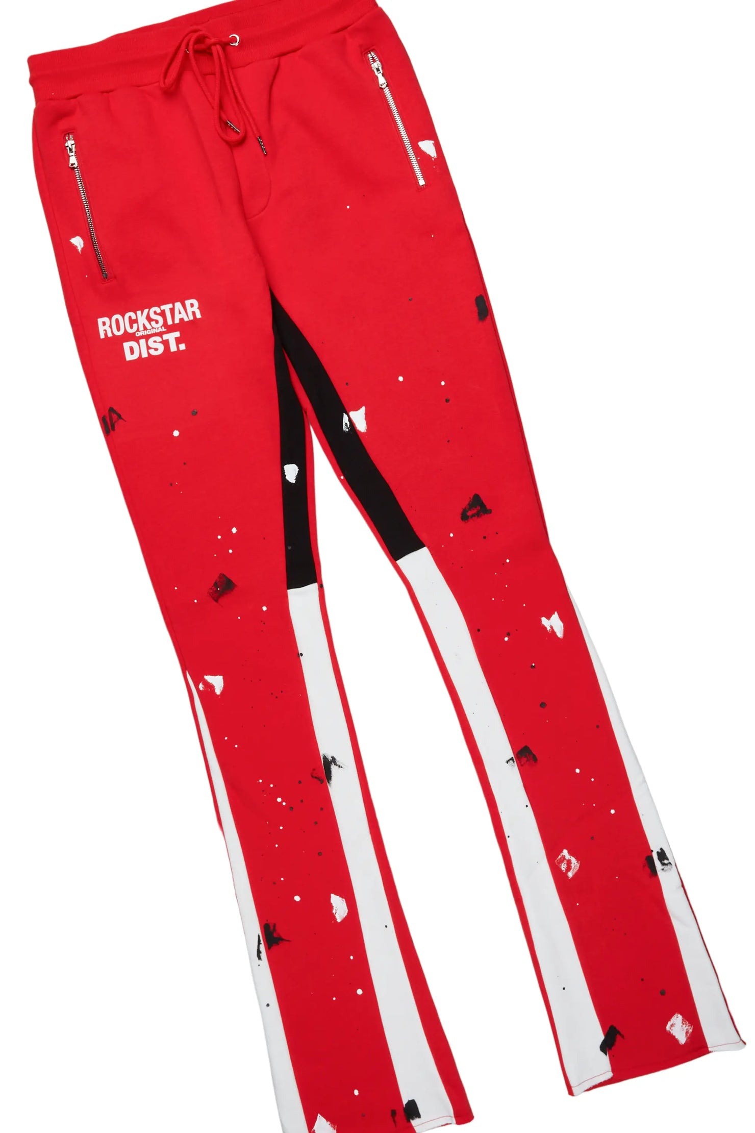 Raffer Black/Red T-Shirt/Stacked Flare Pant Set