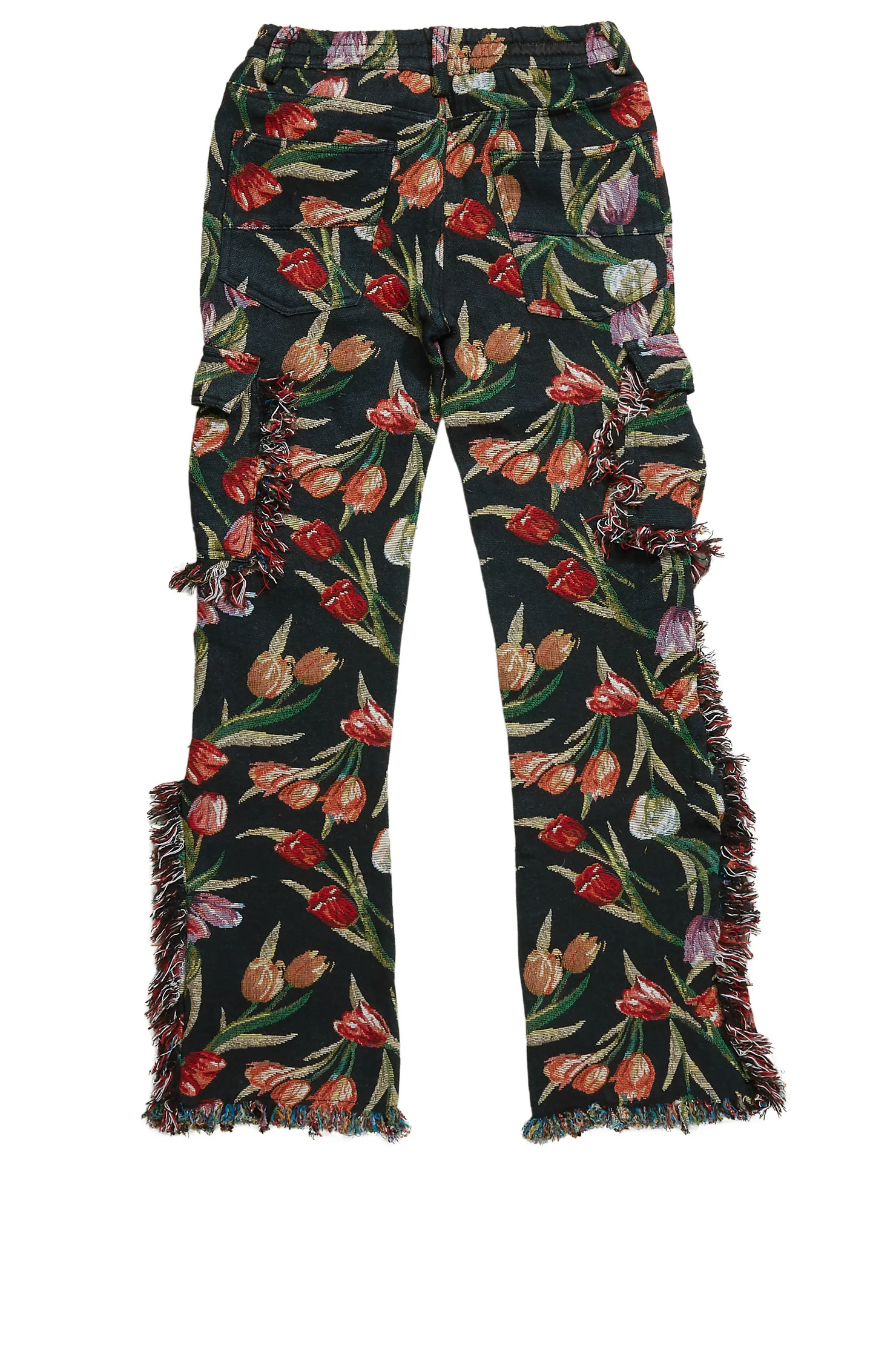 Boys Ayami Black Slim Tapestry Flare Pants