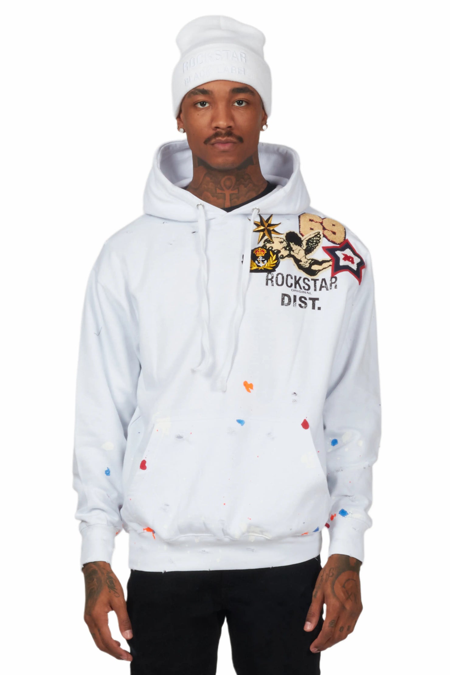 Samuel White Patchwork Graphic Hoodie