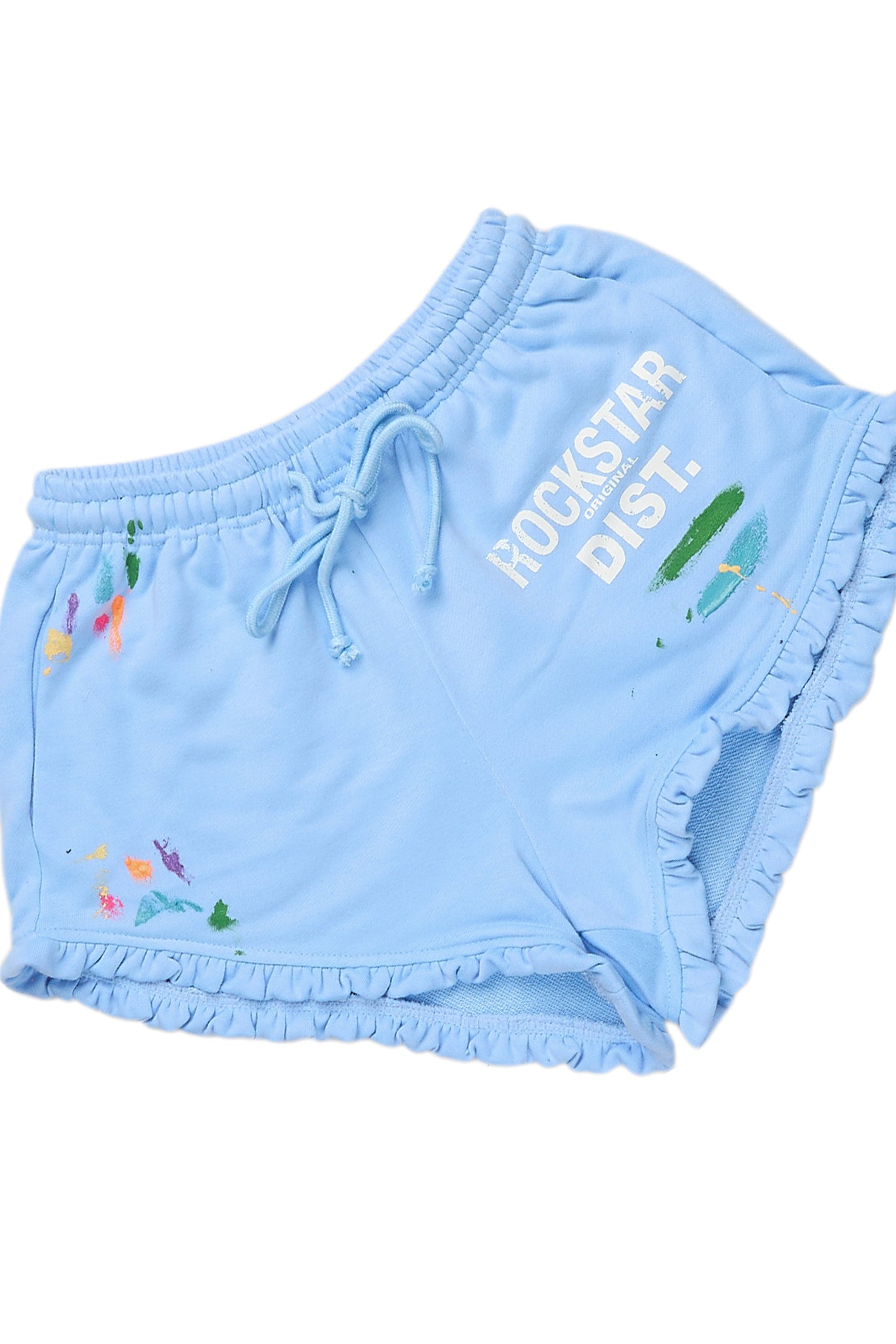 Jaimie Baby Blue Crop Short Set