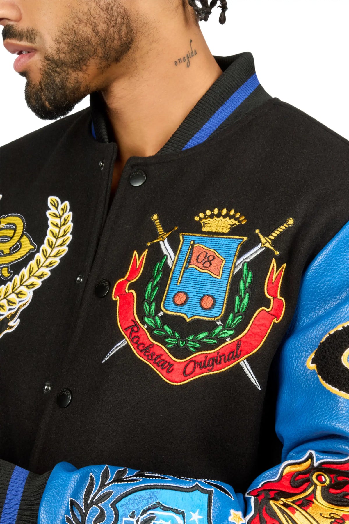 Dallas Black/Royal Varsity Jacket