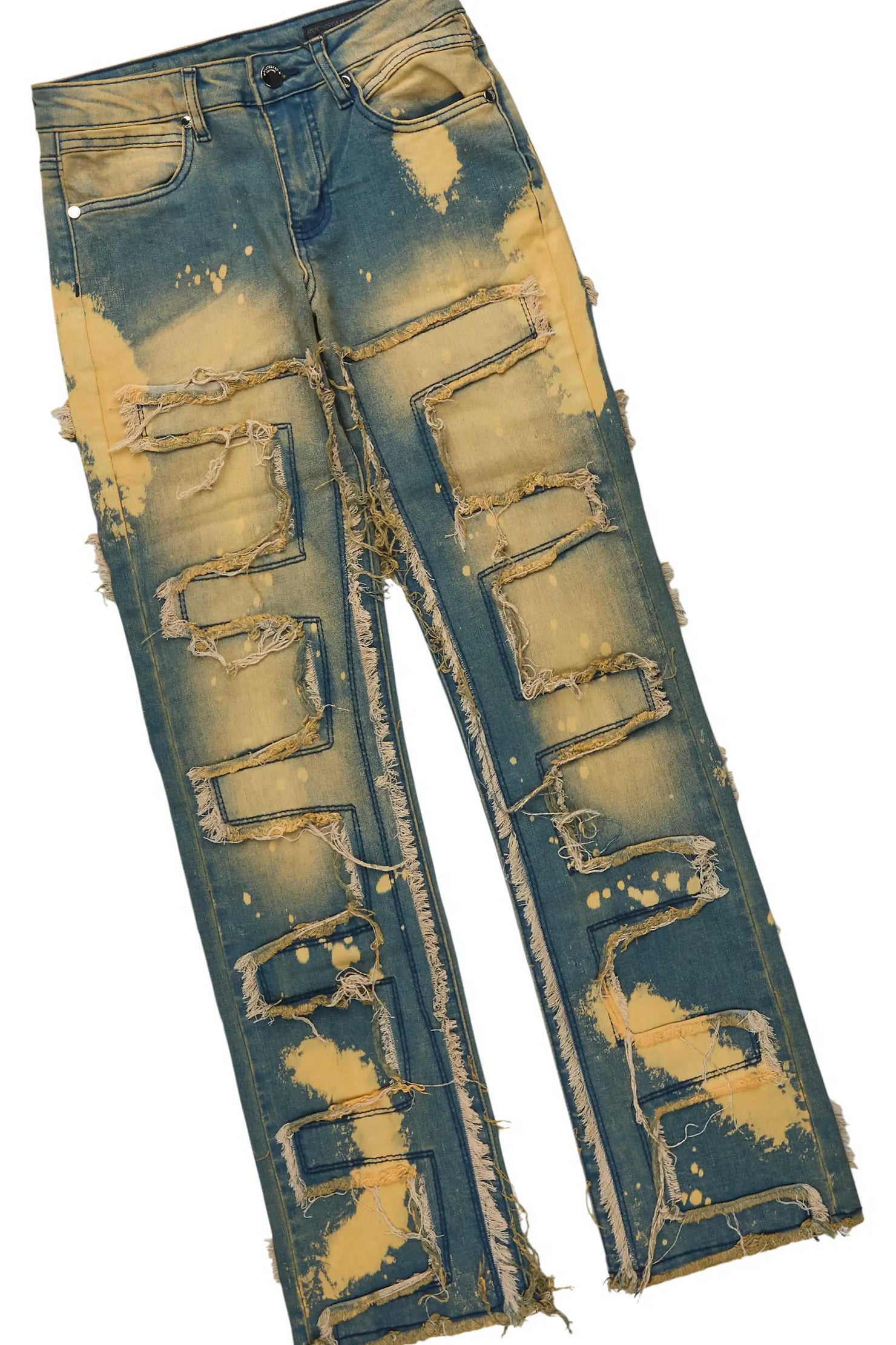 Boys Fields Black Double Layer L/S & Laban Tint Stacked Jean Set