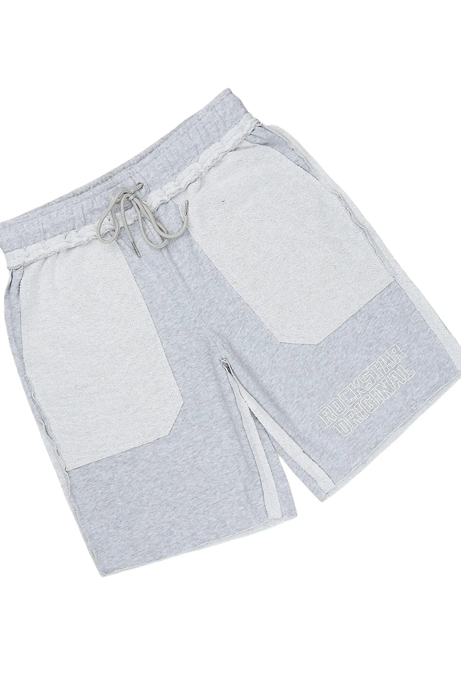 Essential Heather Grey Cut Sleeve T-Shirt/Short Set